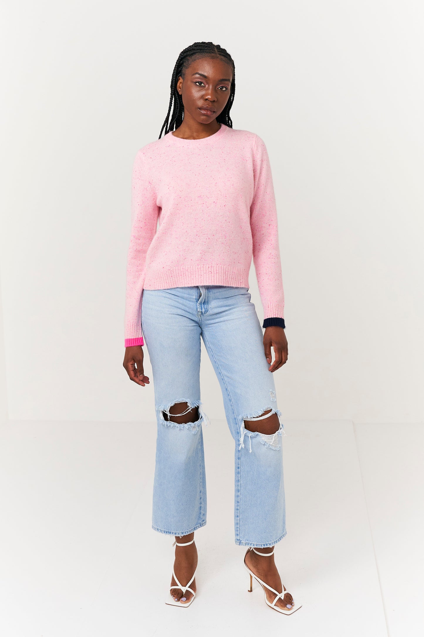 Maya Tipped Crew Neck Jumper