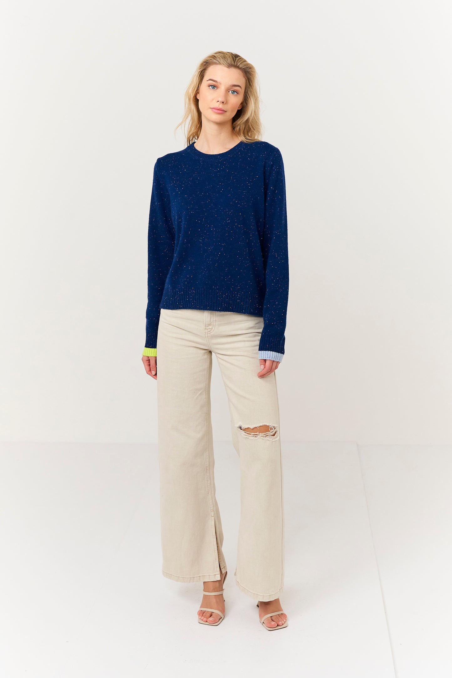 Maya Tipped Crew Neck Jumper