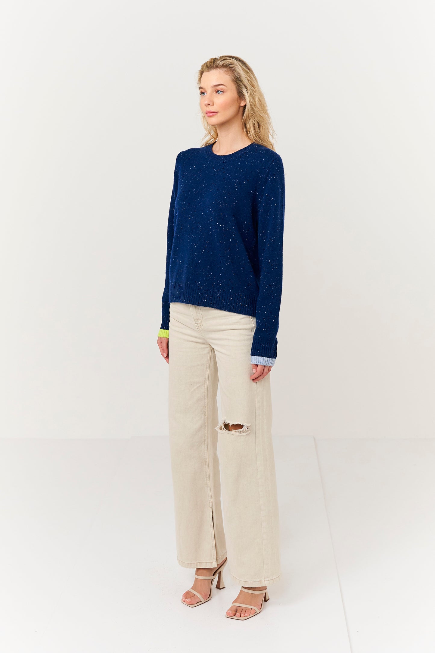 Maya Tipped Crew Neck Jumper