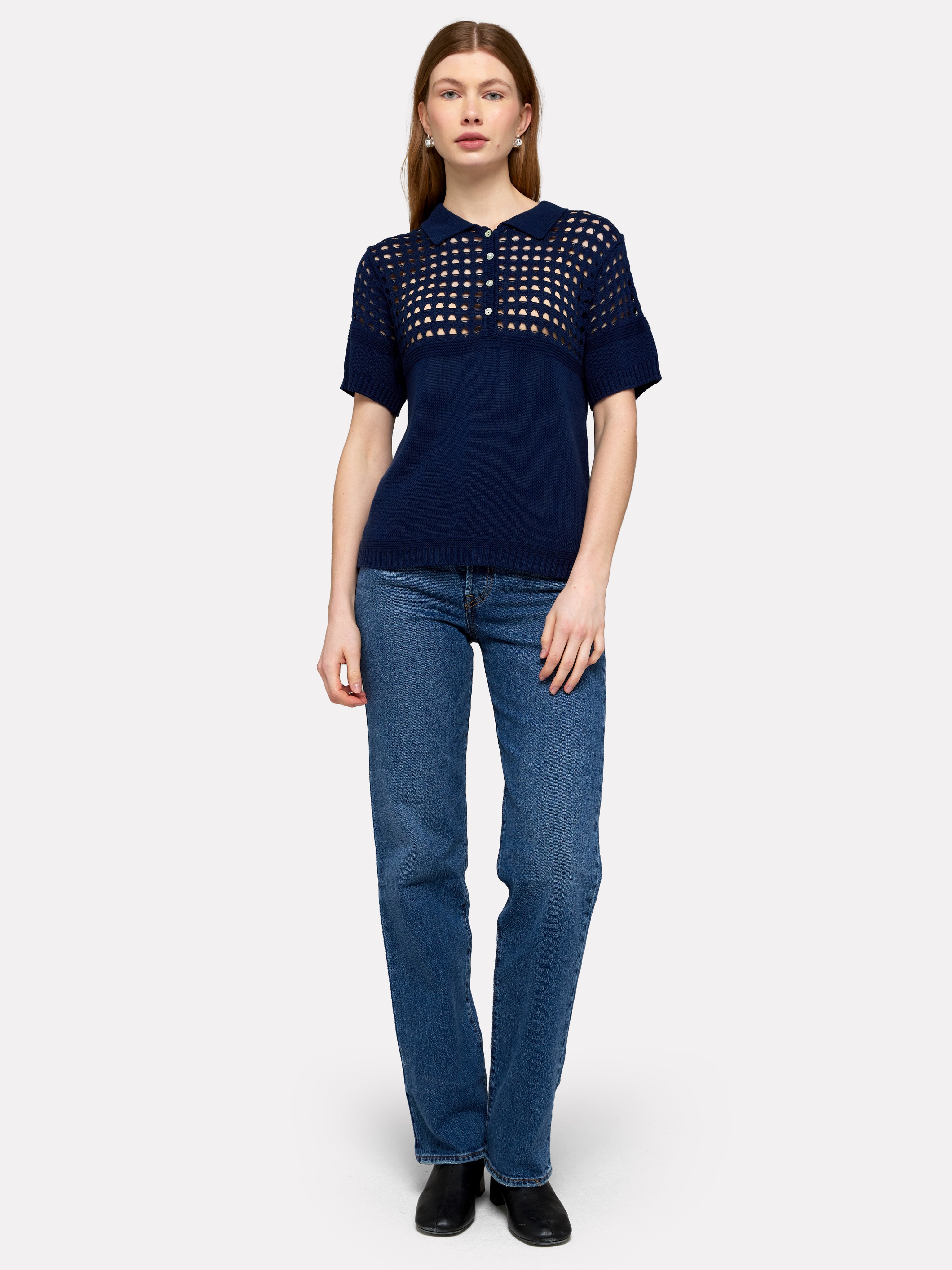 Pointelle Polo