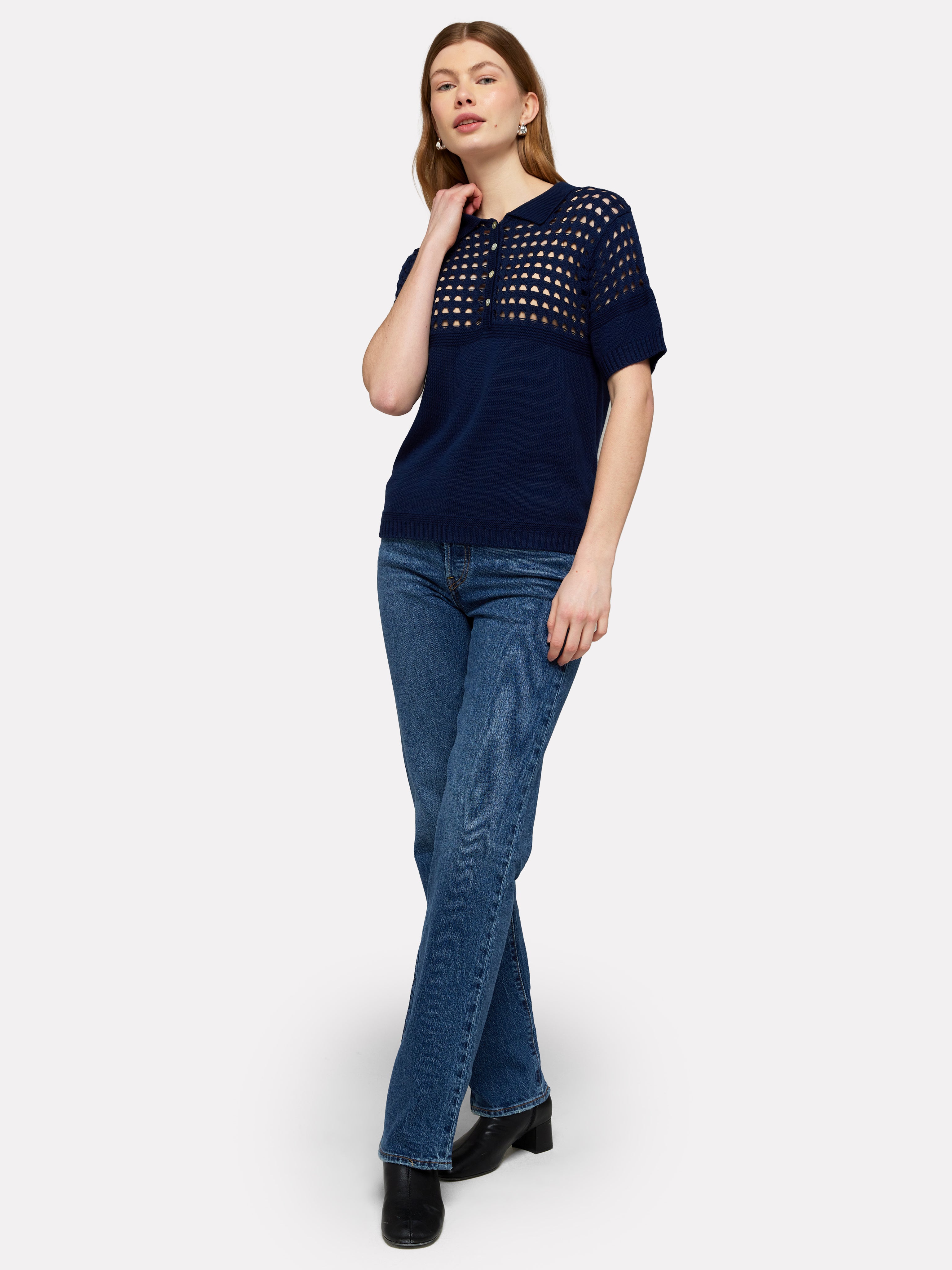 Pointelle Polo