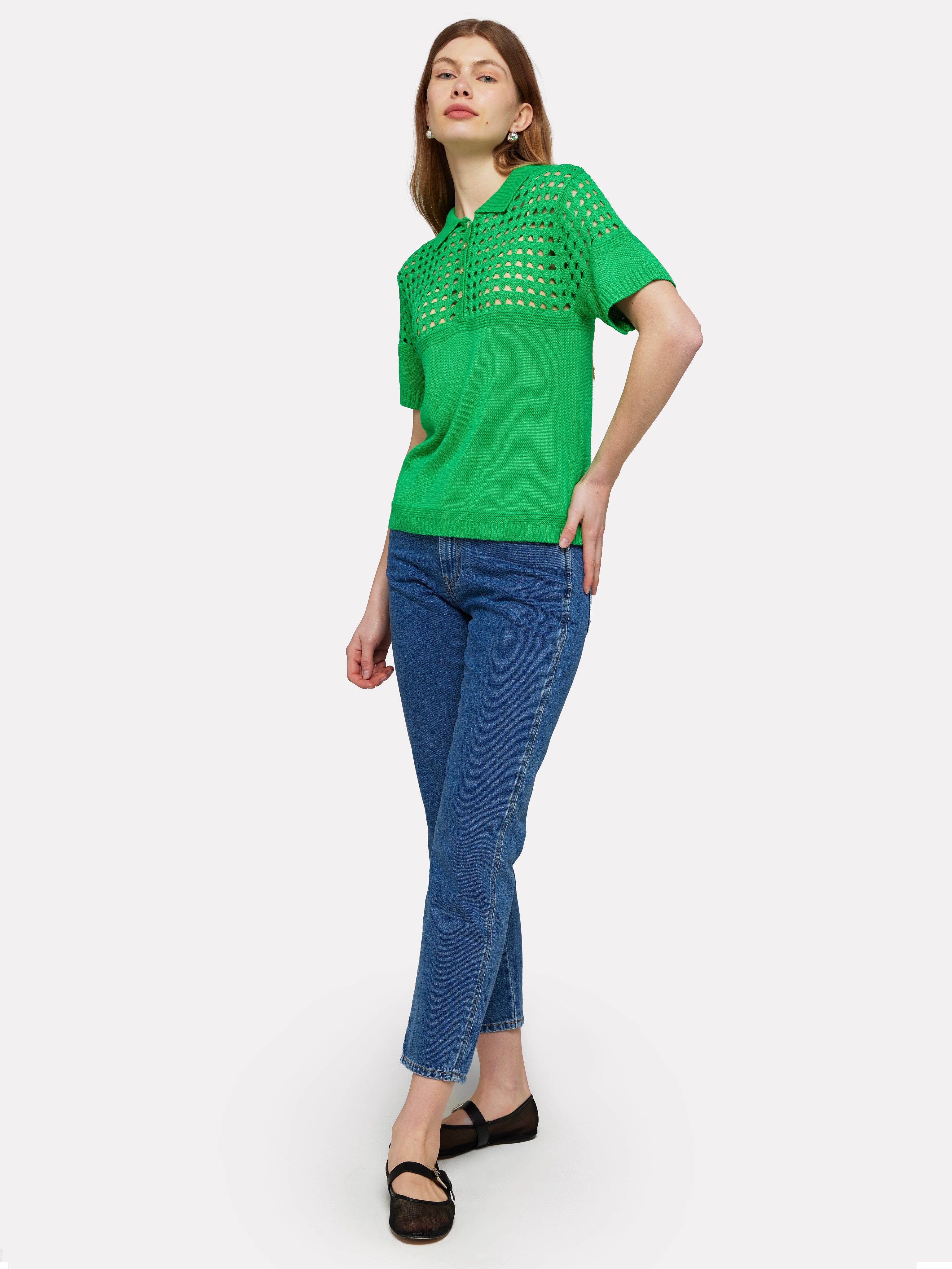 Pointelle Polo