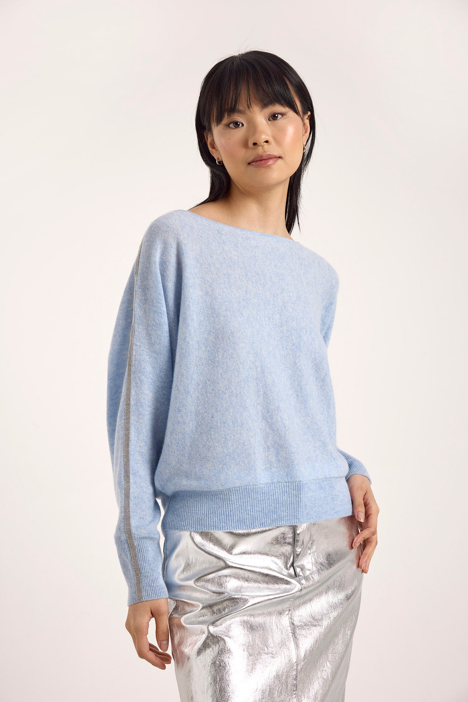 Bree Beaded Cashmere Batwing Jumper
