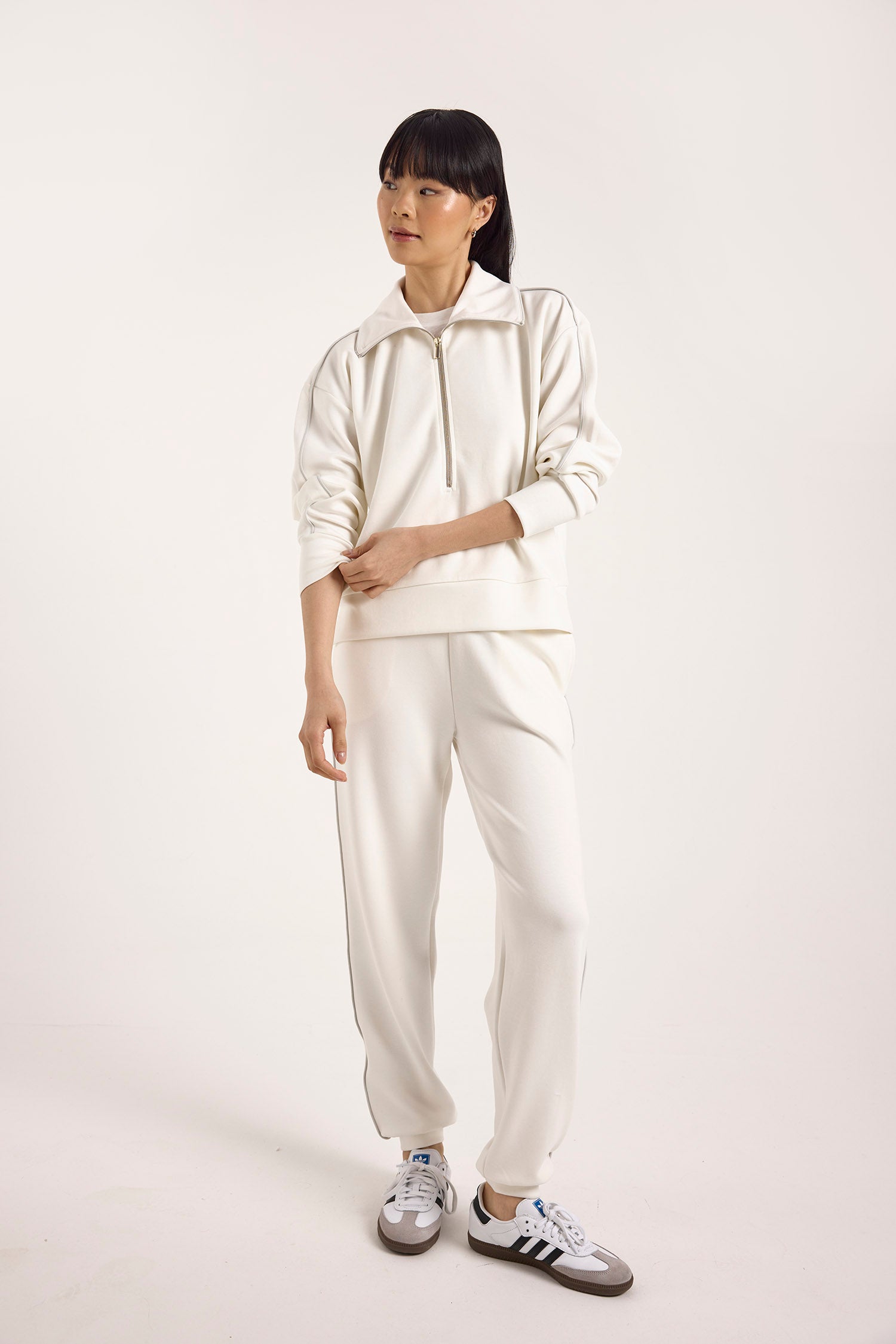 PIPING DETAIL HALF ZIP