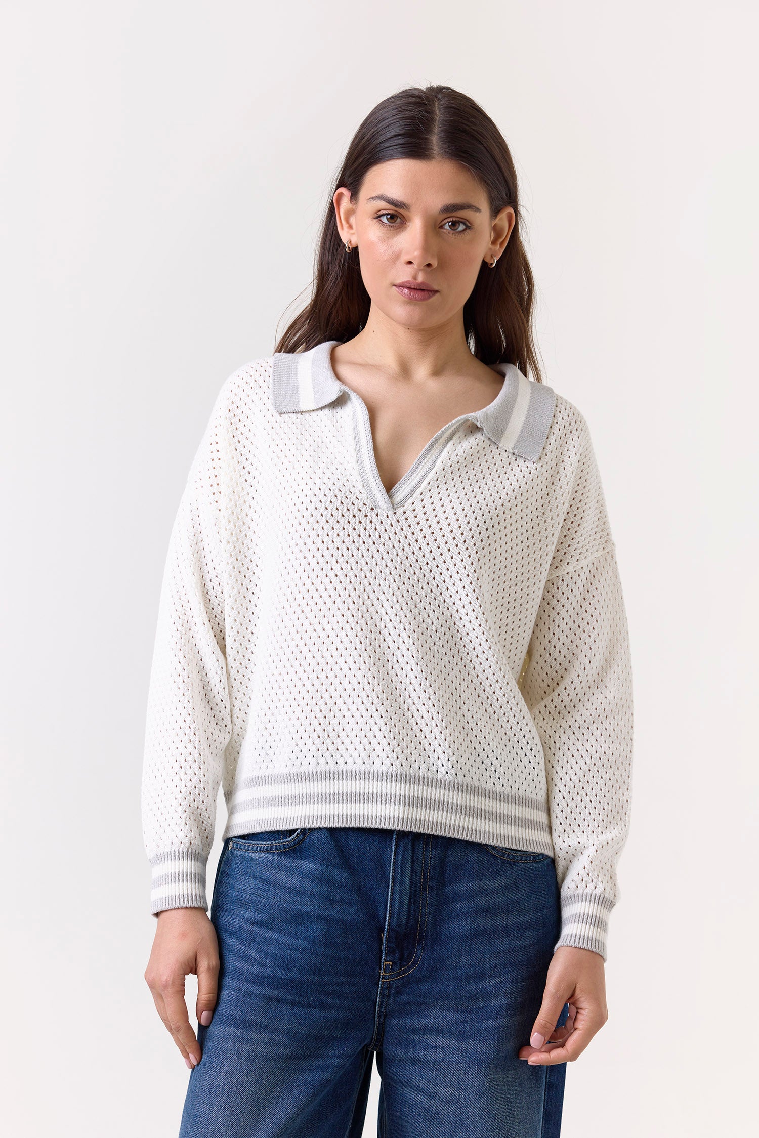 VANESSA STRIPE DETAIL POLO