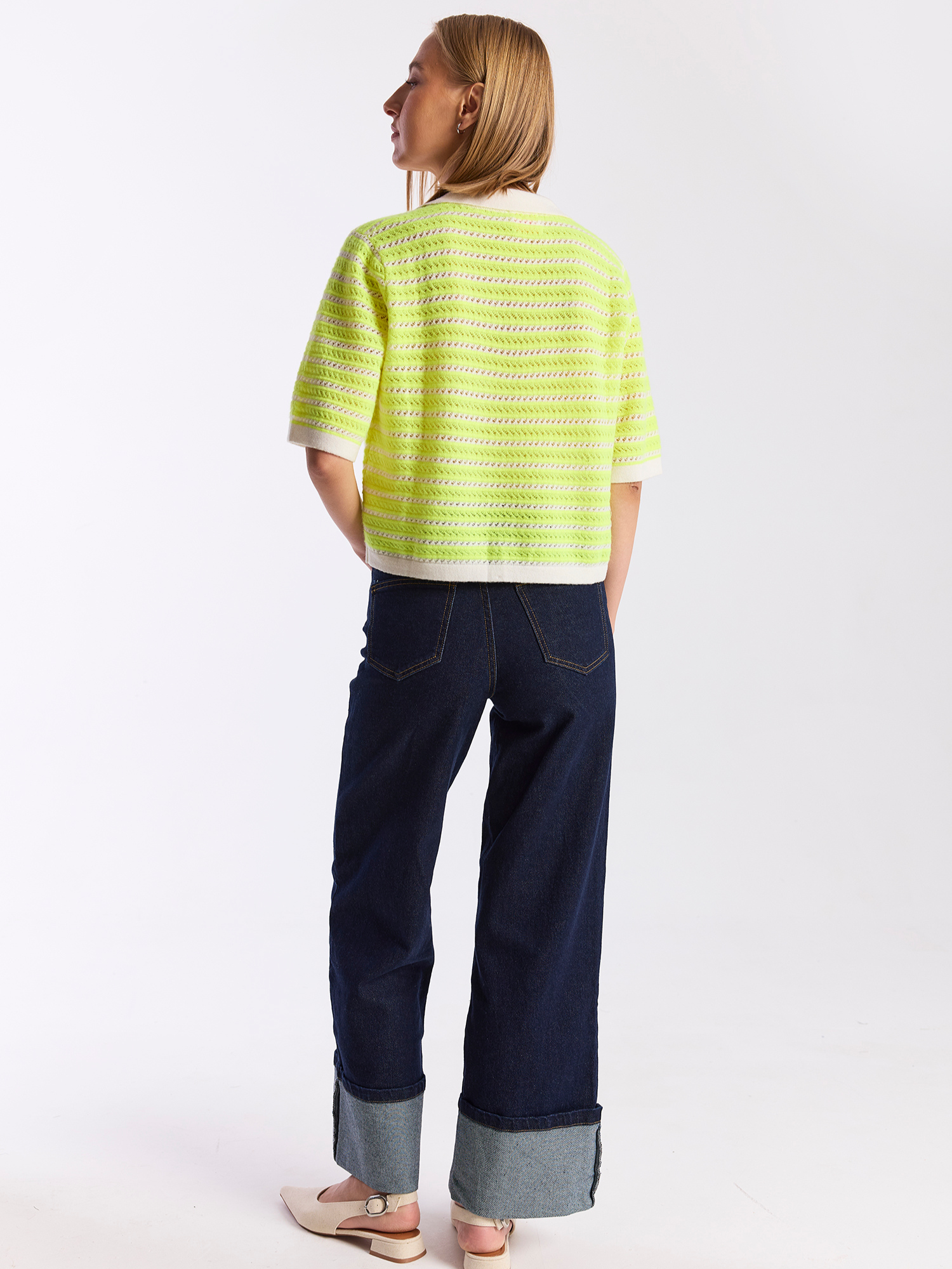 Suzie Stitch Cashmere Polo Tee