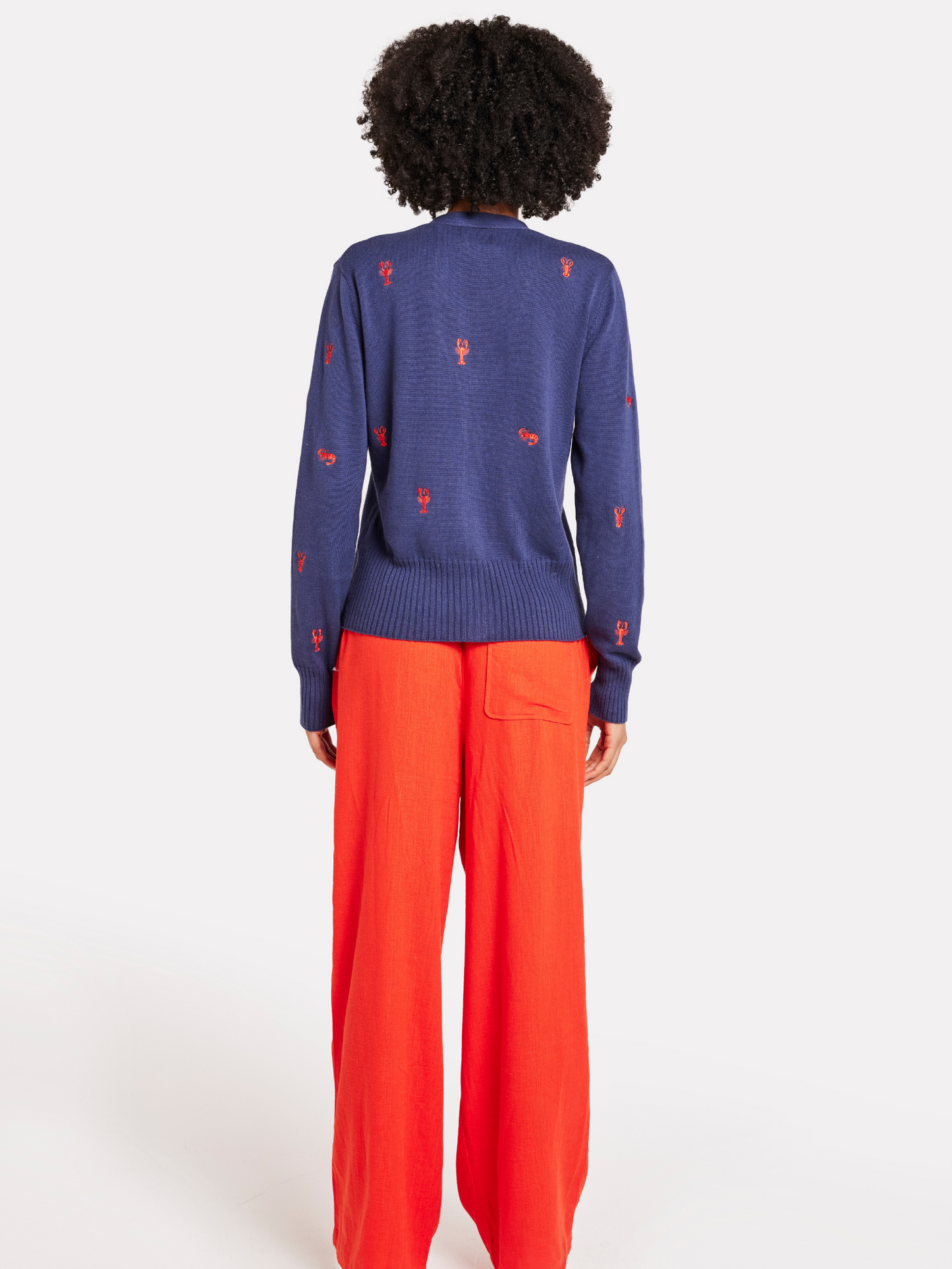 Lobster Embroidery Cardigan