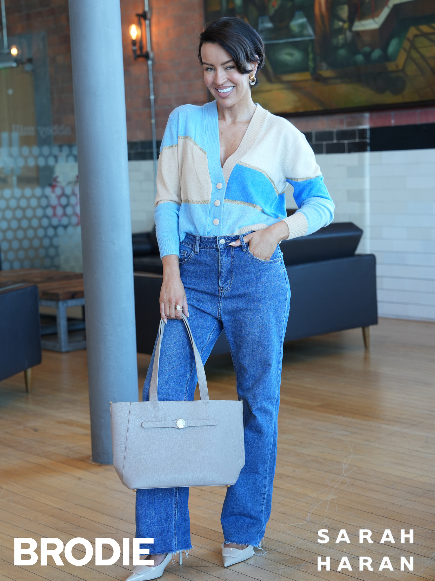 Abstract Scenic Cashmere Cardigan