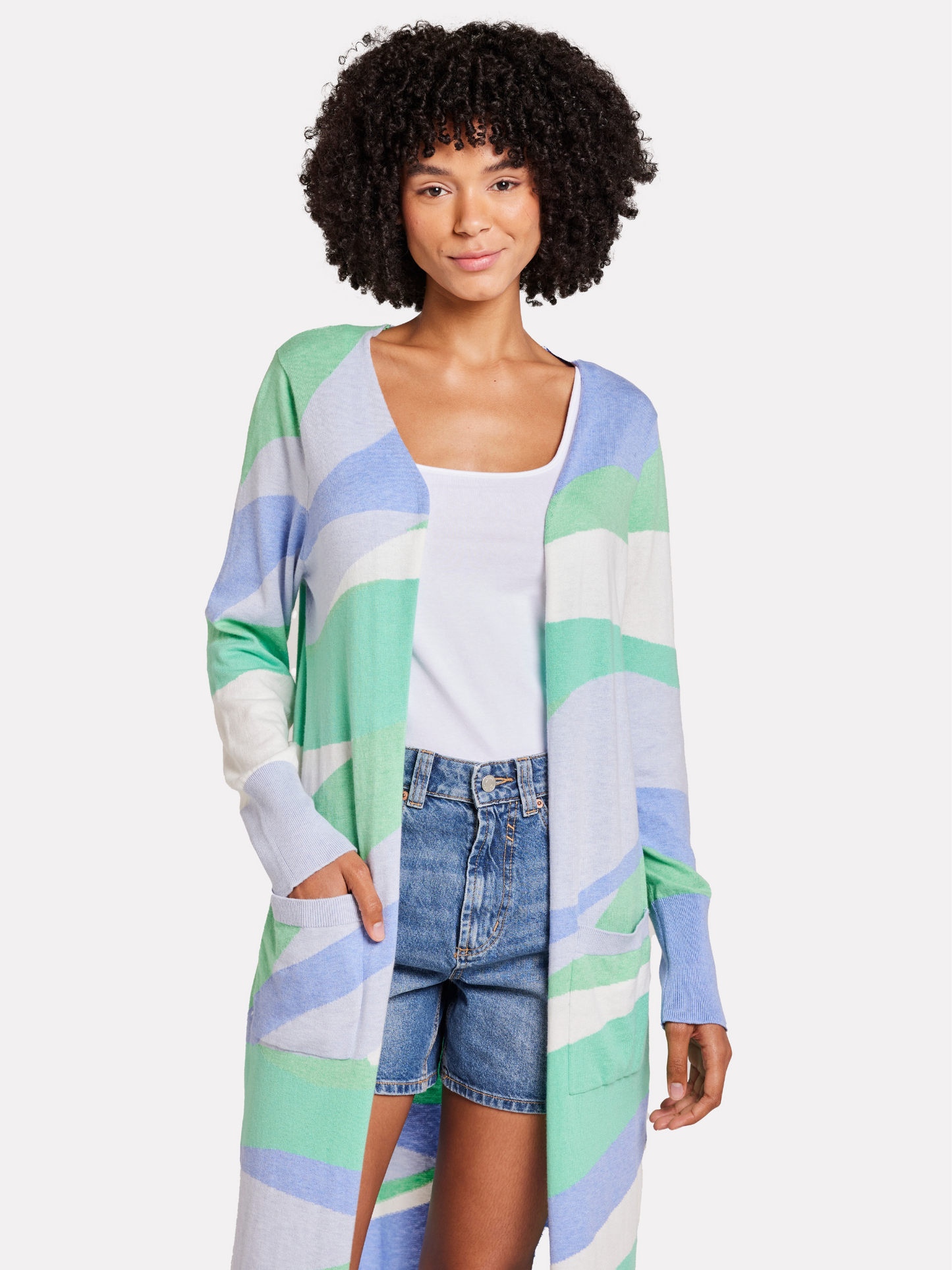 Abstract Maxi Cardigan