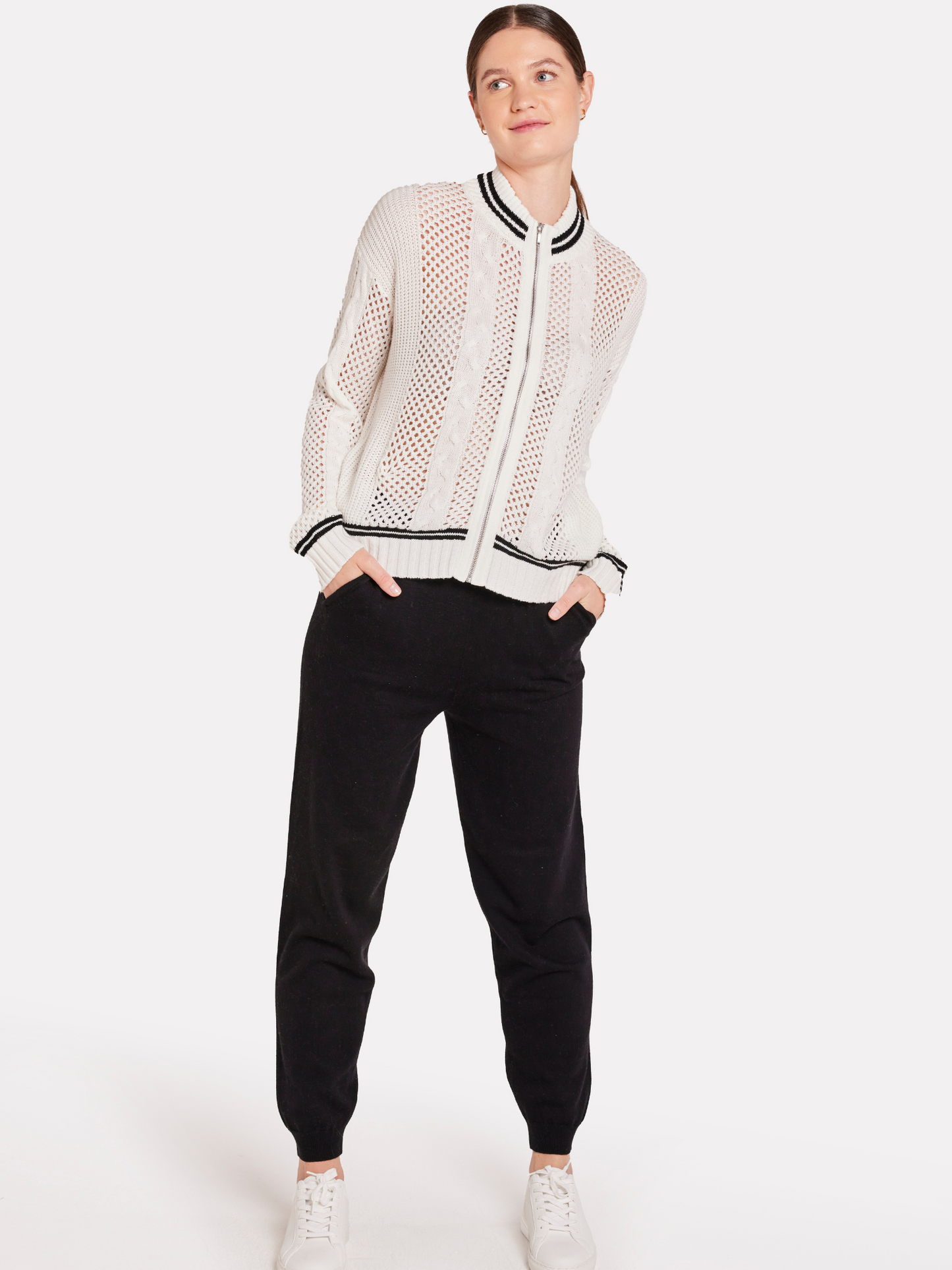 Open Cable Bomber Jacket
