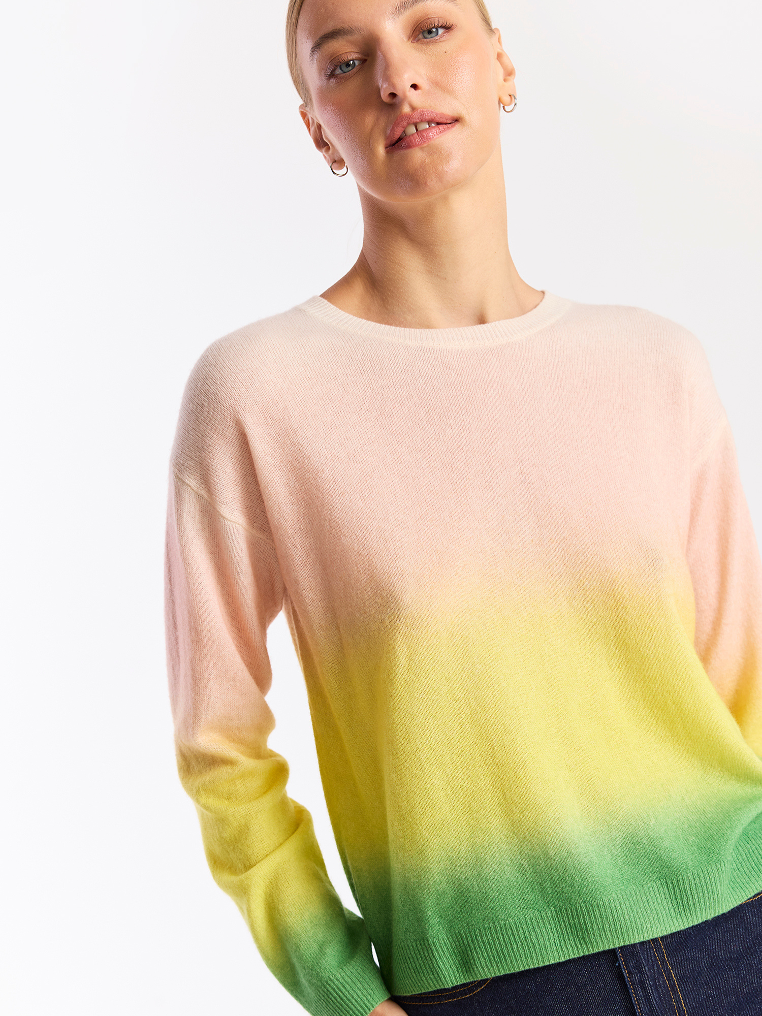 Bali Print Cashmere Crew