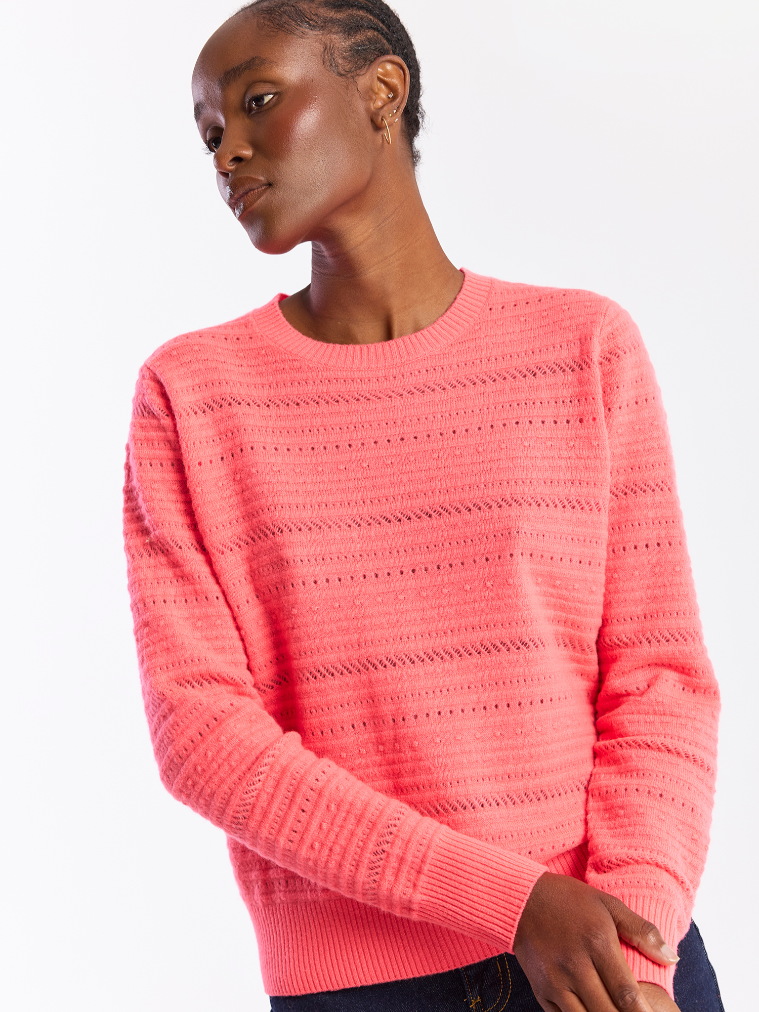 TEXTURED TAYLOR CASHMERE CREW