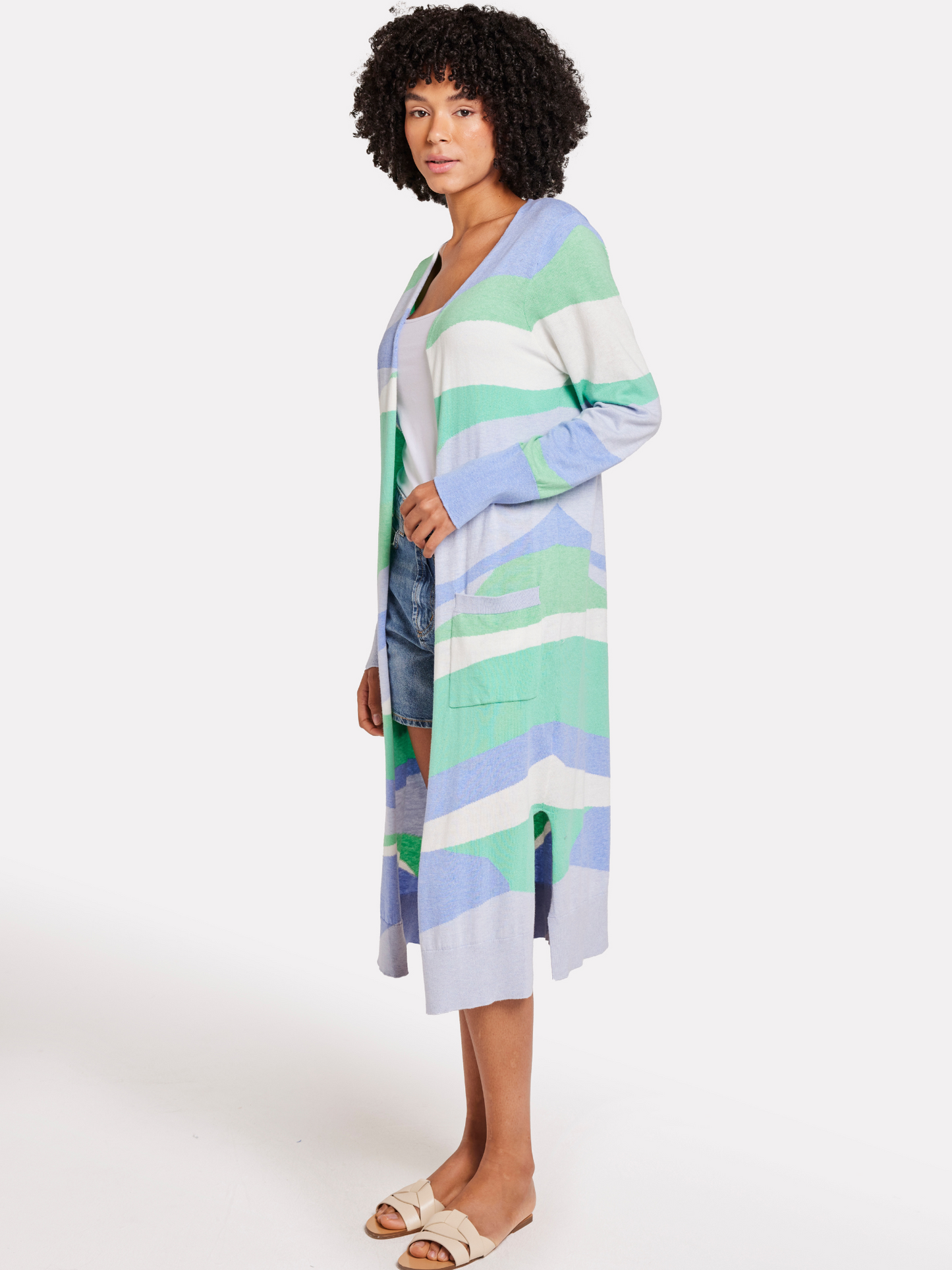 Abstract Maxi Cardigan