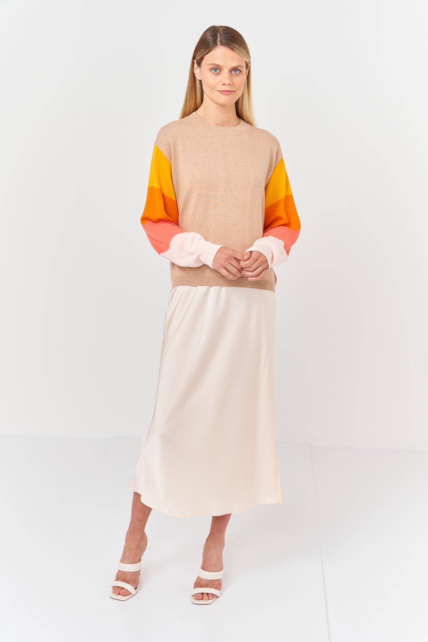 Suki Stripe Sleeve Jumper