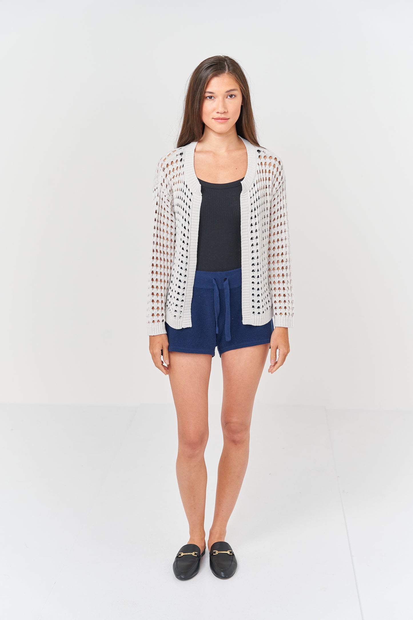 Open Stitch Pointelle Cardigan