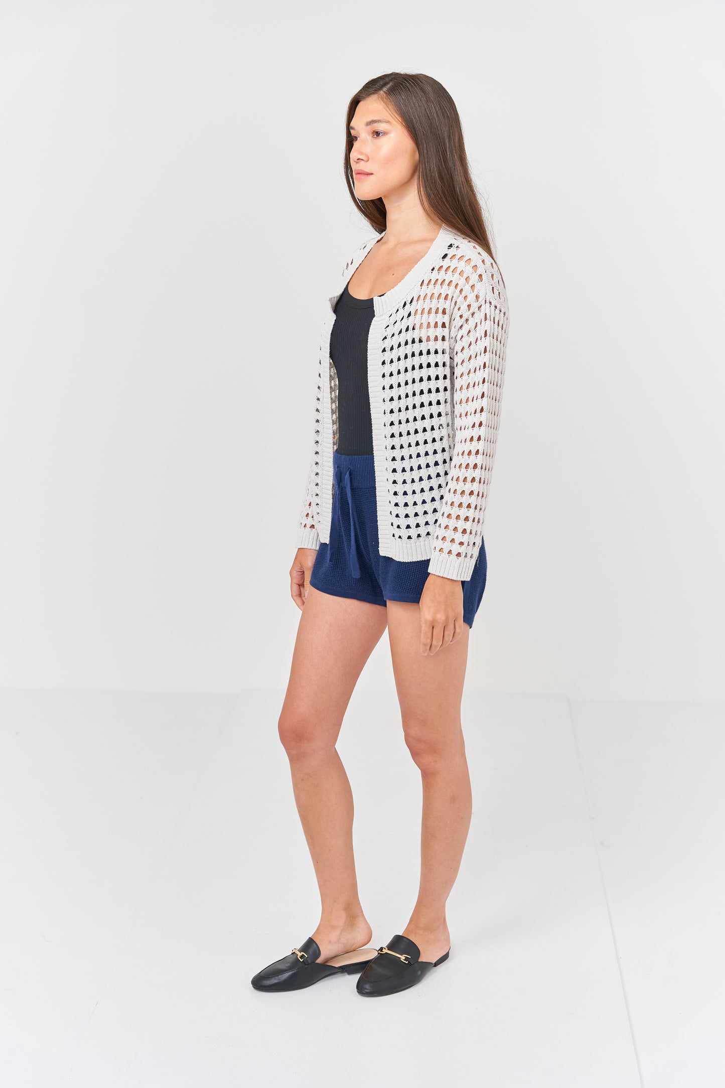 Open Stitch Pointelle Cardigan