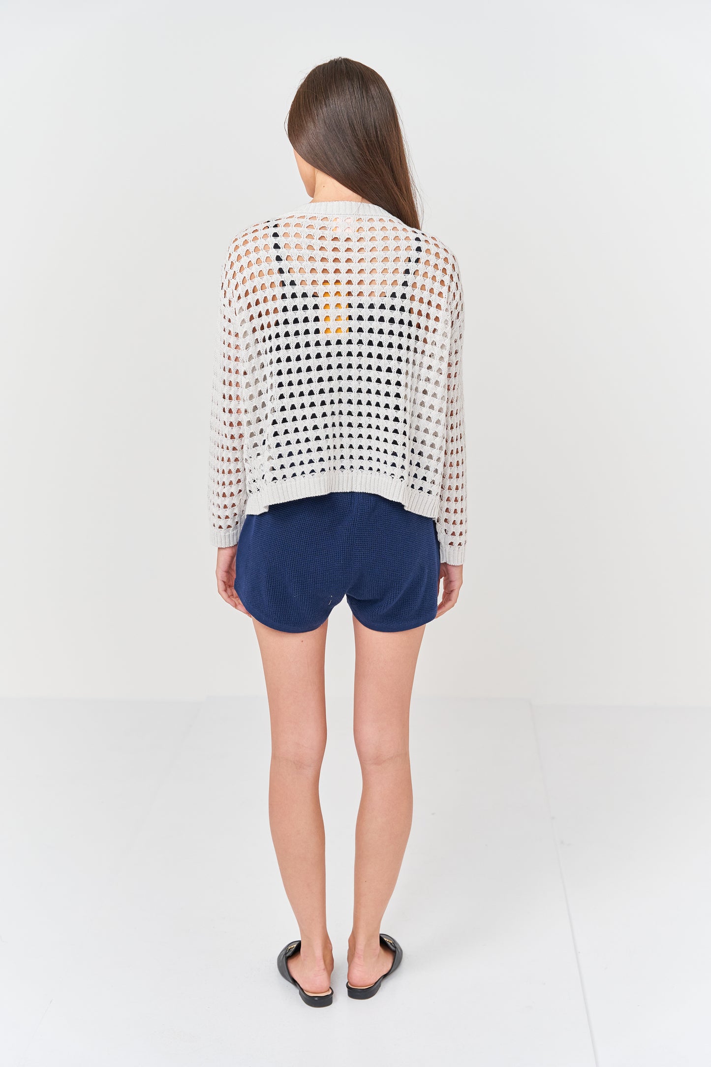 Open Stitch Pointelle Cardigan