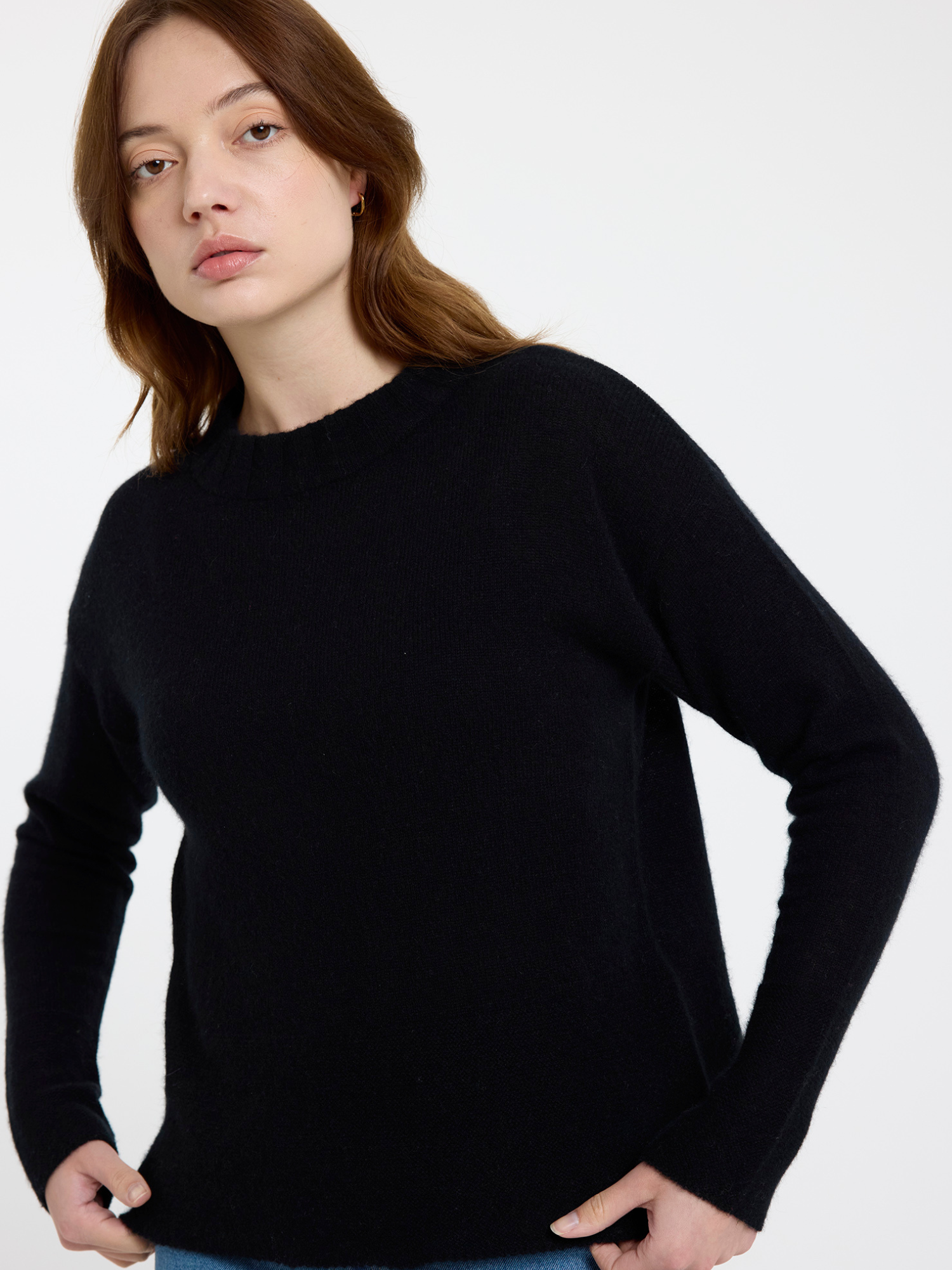 Pearl Cashmere Crew Neck Jumper