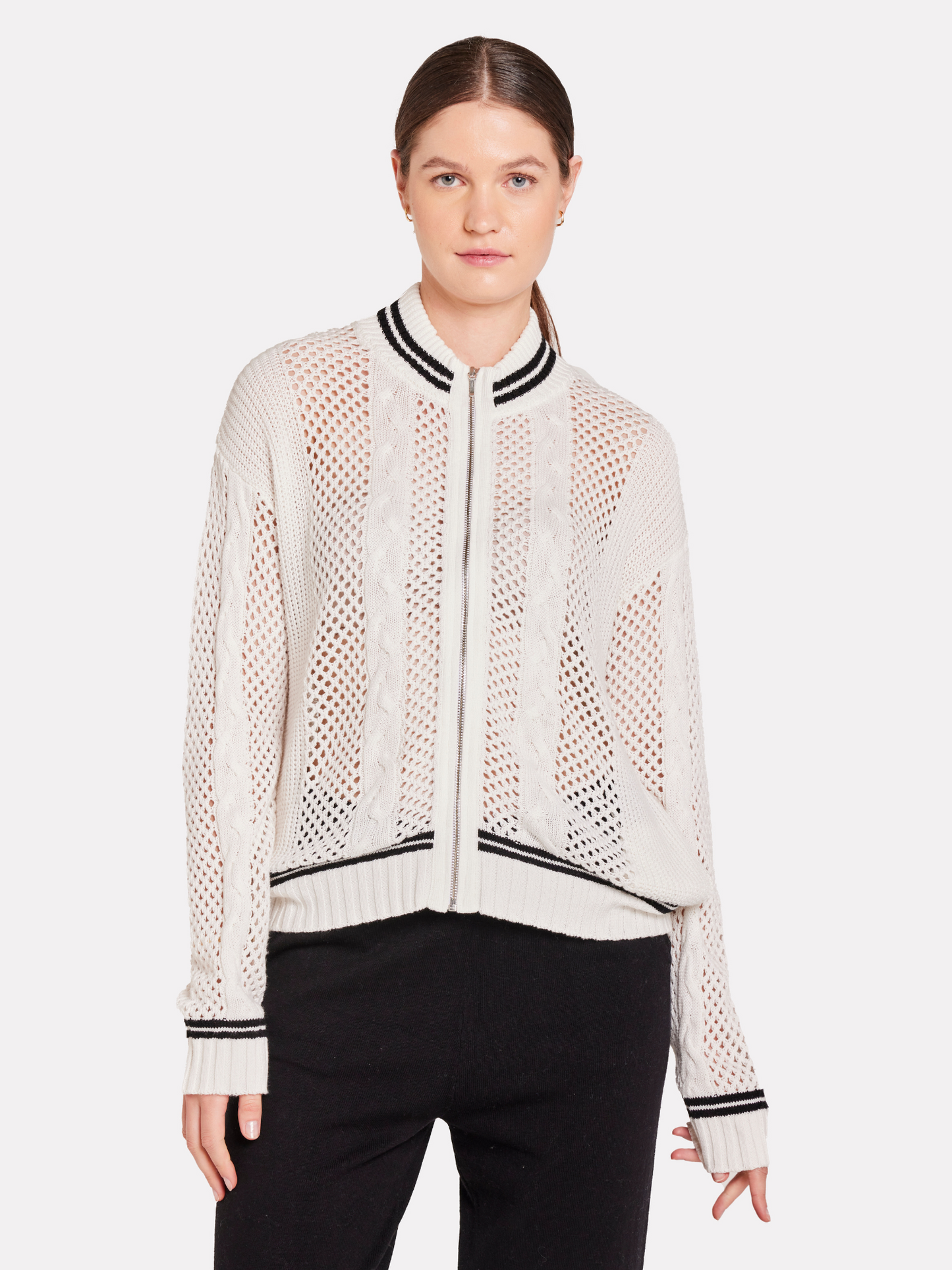 Open Cable Bomber Jacket