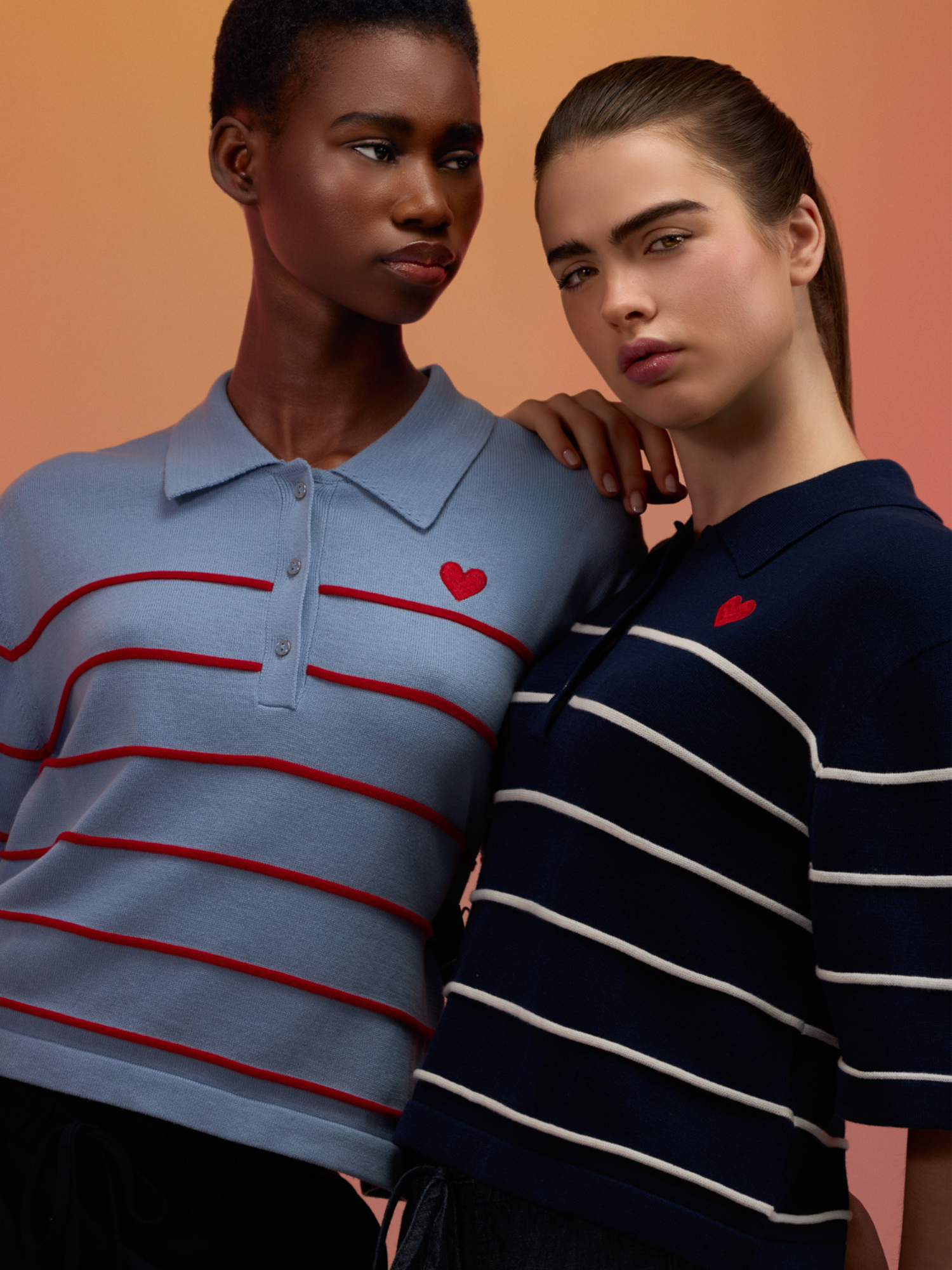 Stripe Button Up Polo