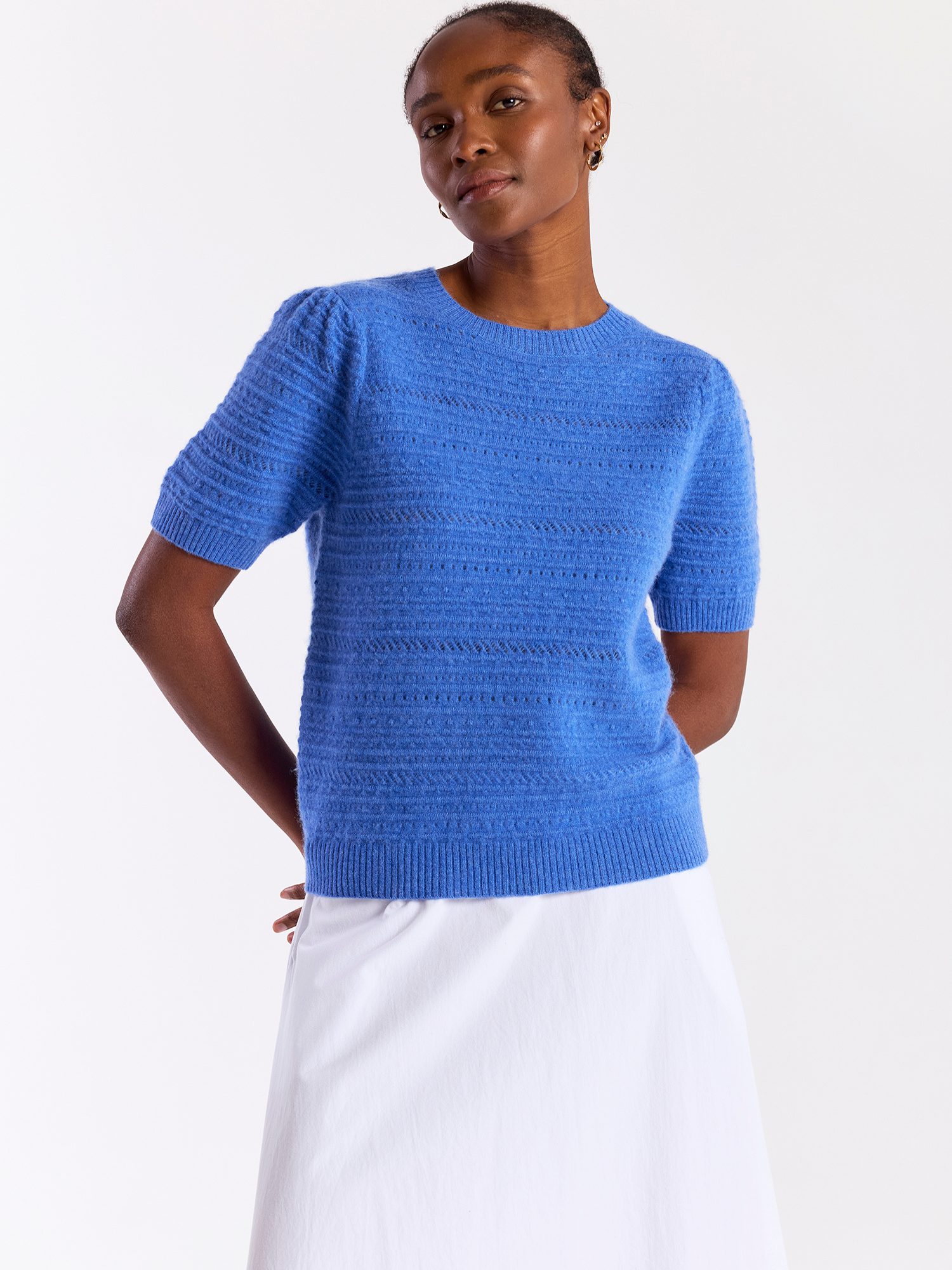 Textured Taylor Cashmere Tee