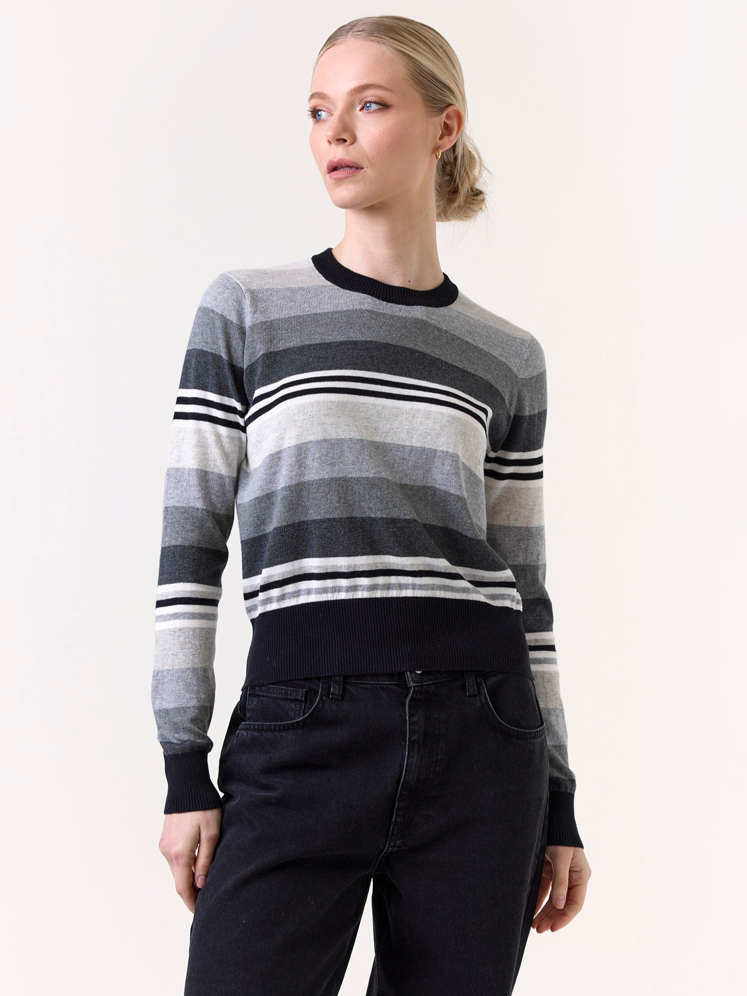 Ivy Stripe Crew Neck Sweater