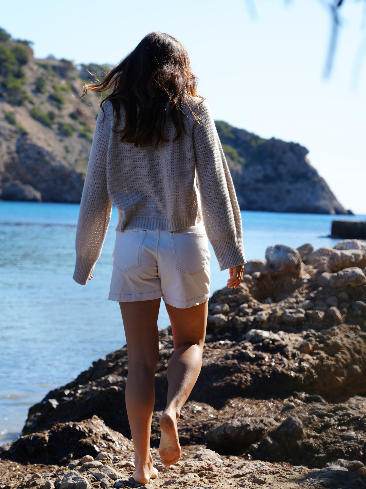 Natalie Deep V Cashmere Cardigan