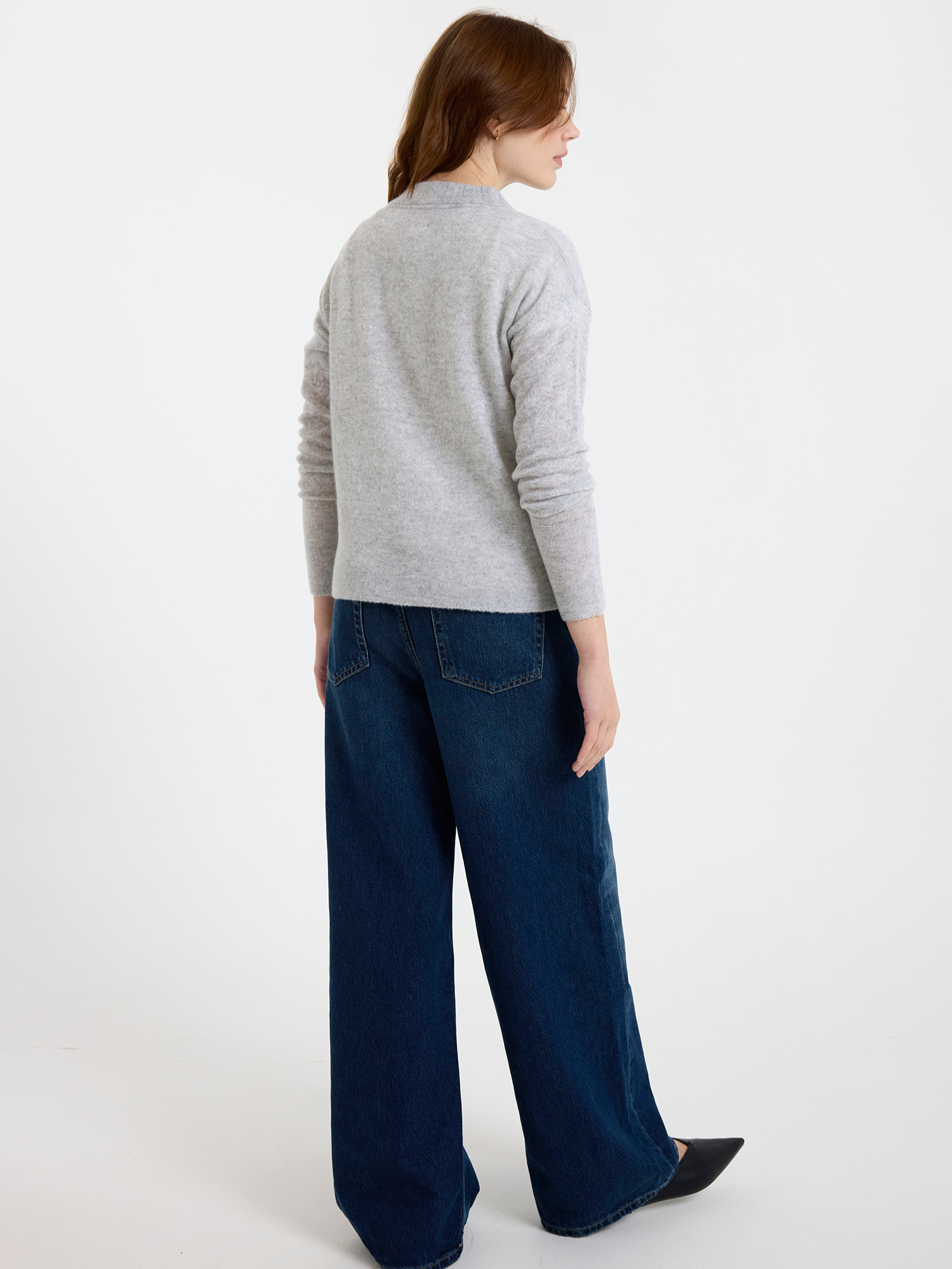 Pearl Cashmere Crew Neck Jumper