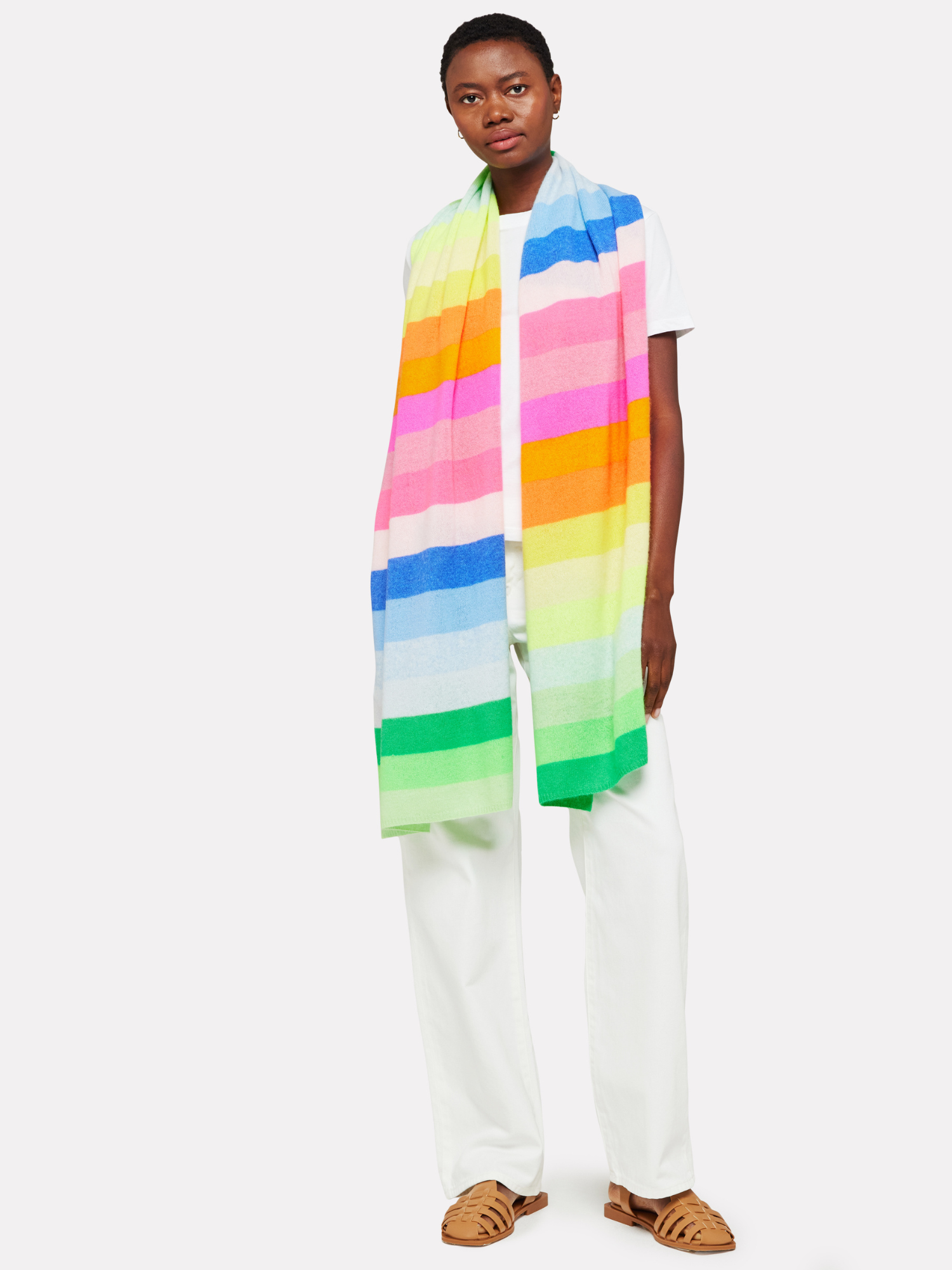 Stripe Cashmere Travel Wrap