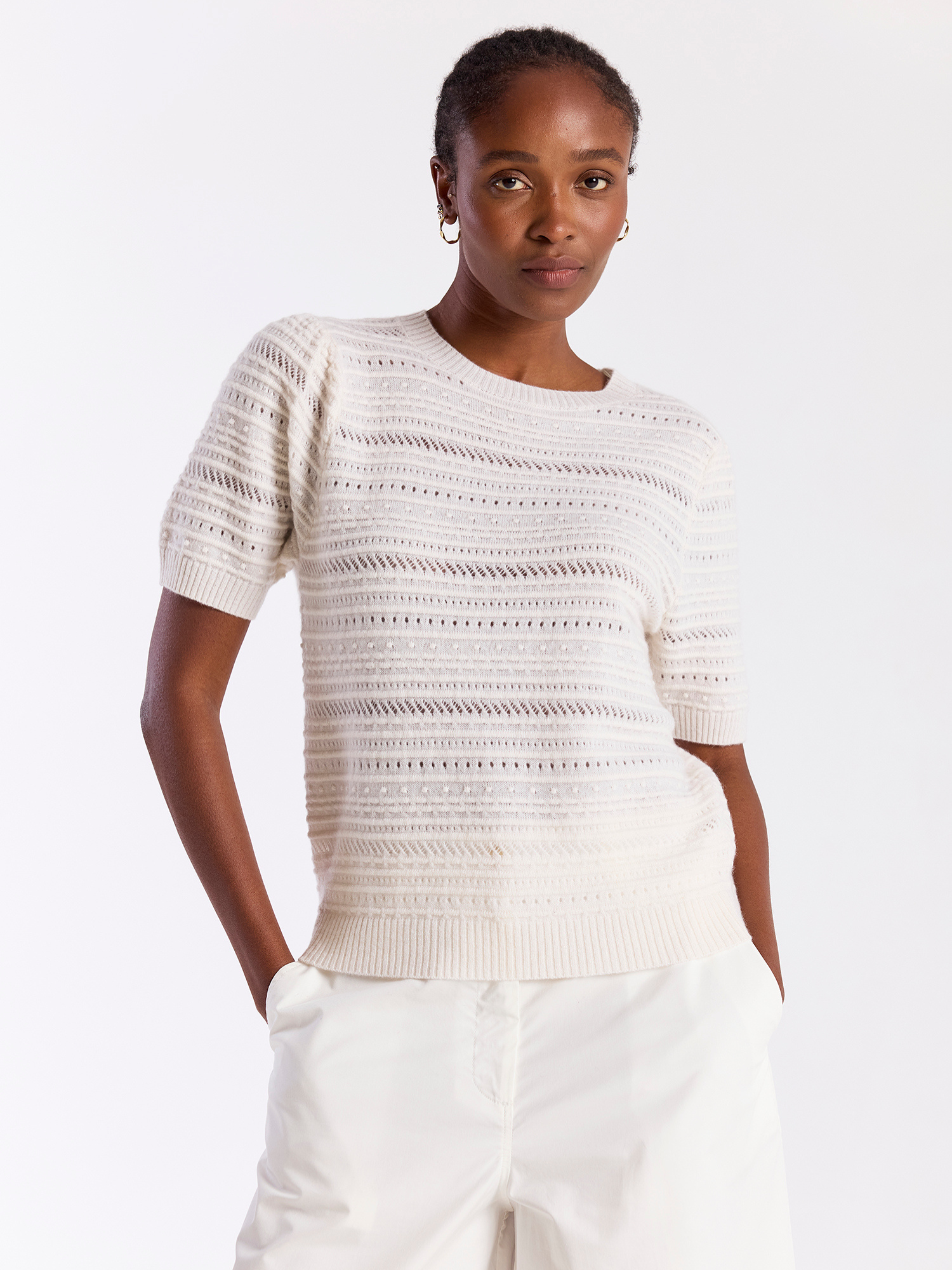 Textured Taylor Cashmere Tee