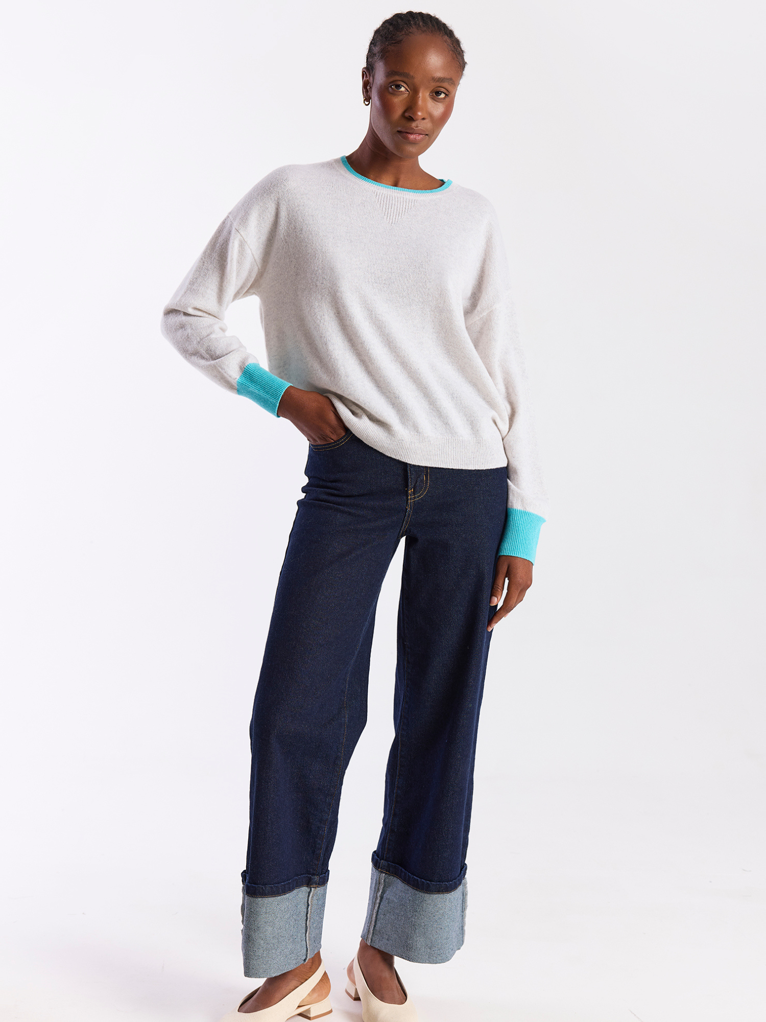 Coastal Cashmere Crew Neck Jumper