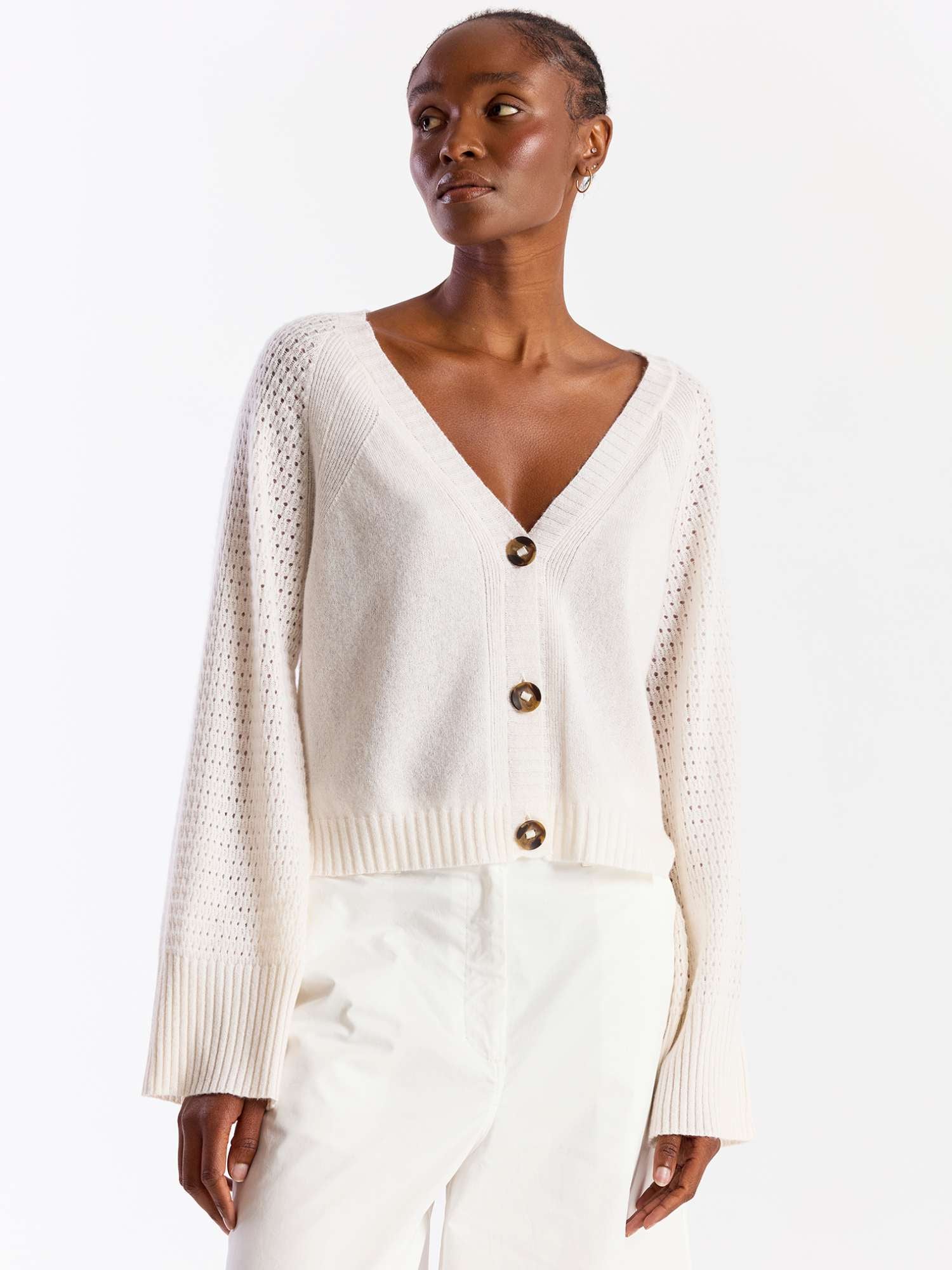 Natalie Deep V Cashmere Cardigan