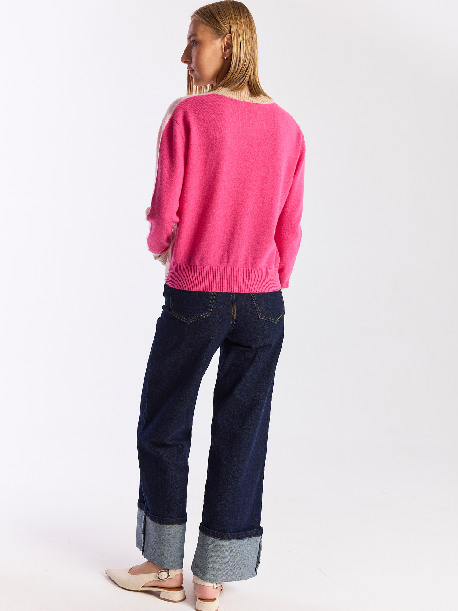 SUMMER COLOURBLOCK CASHMERE CREW