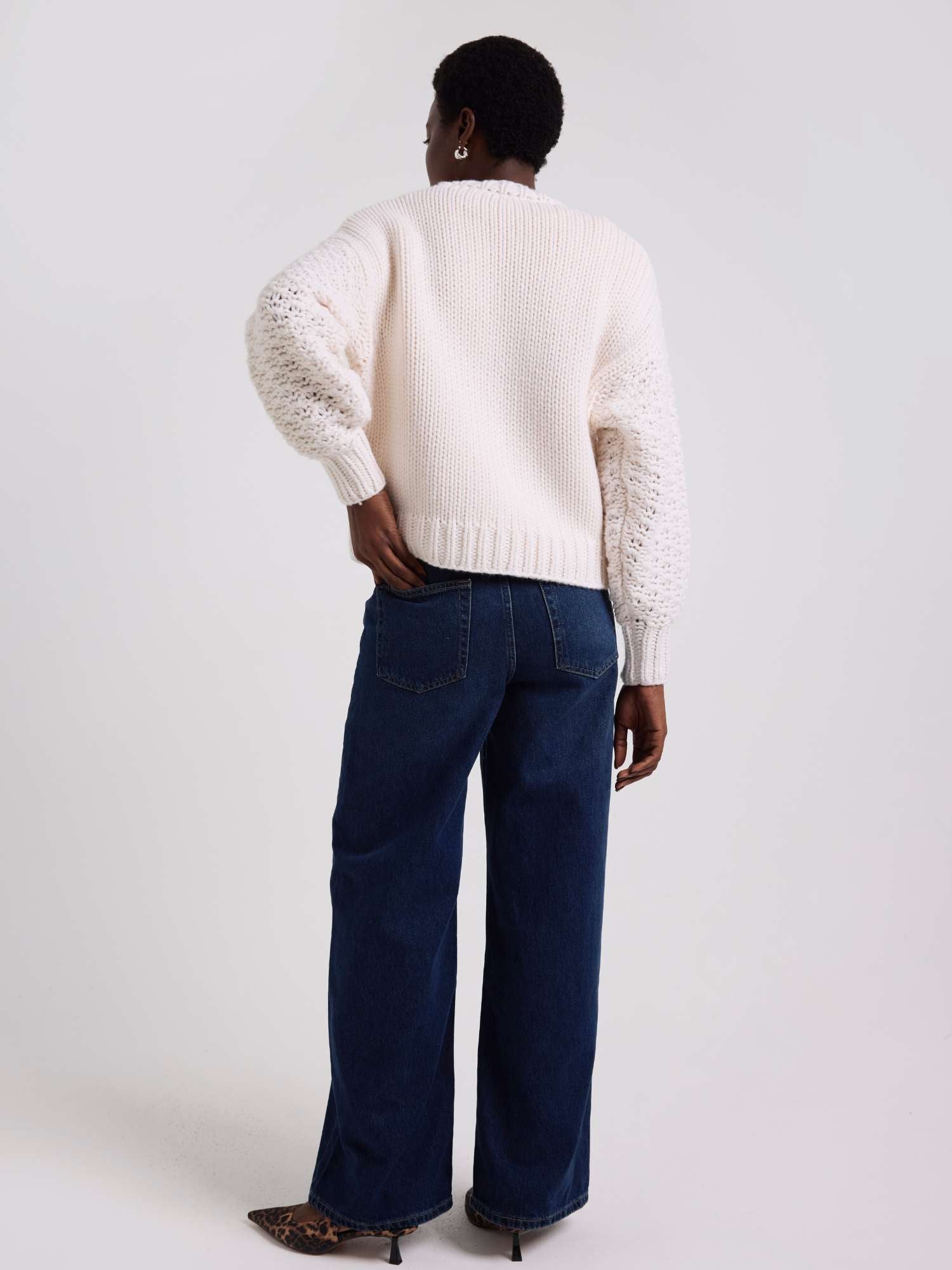 White Label Cable Cashmere Cardigan