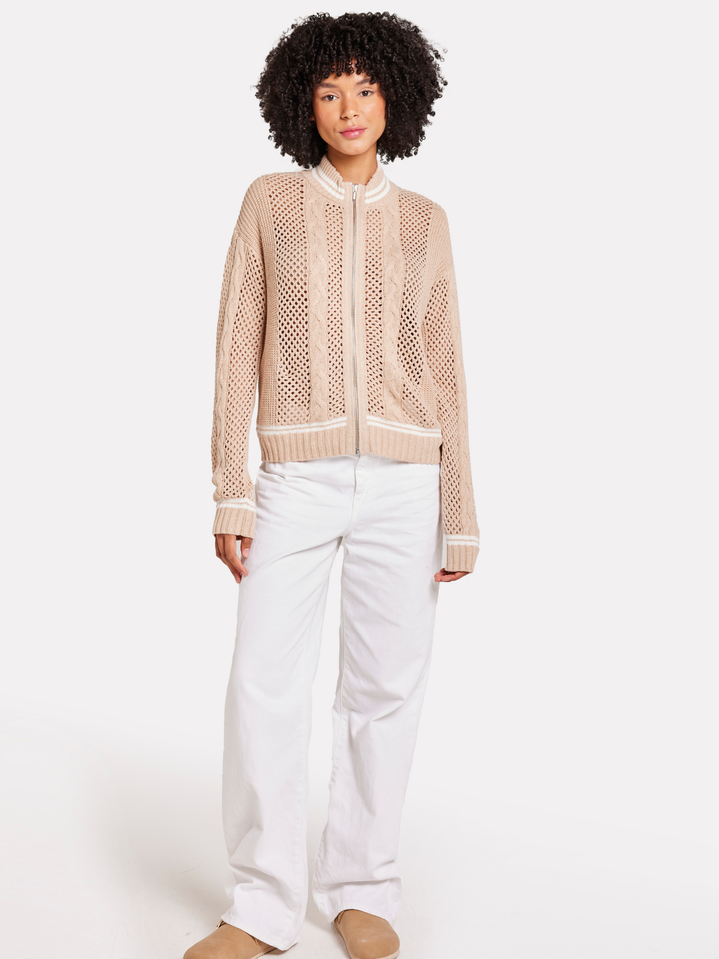 Open Cable Bomber Jacket