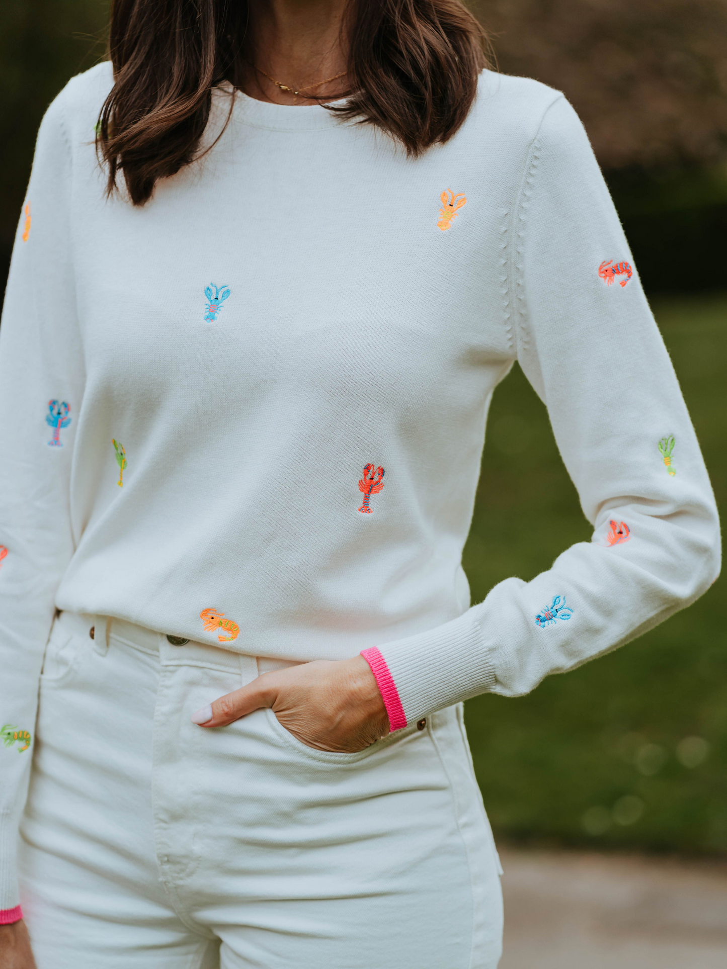 Lobster Embroidery Jumper