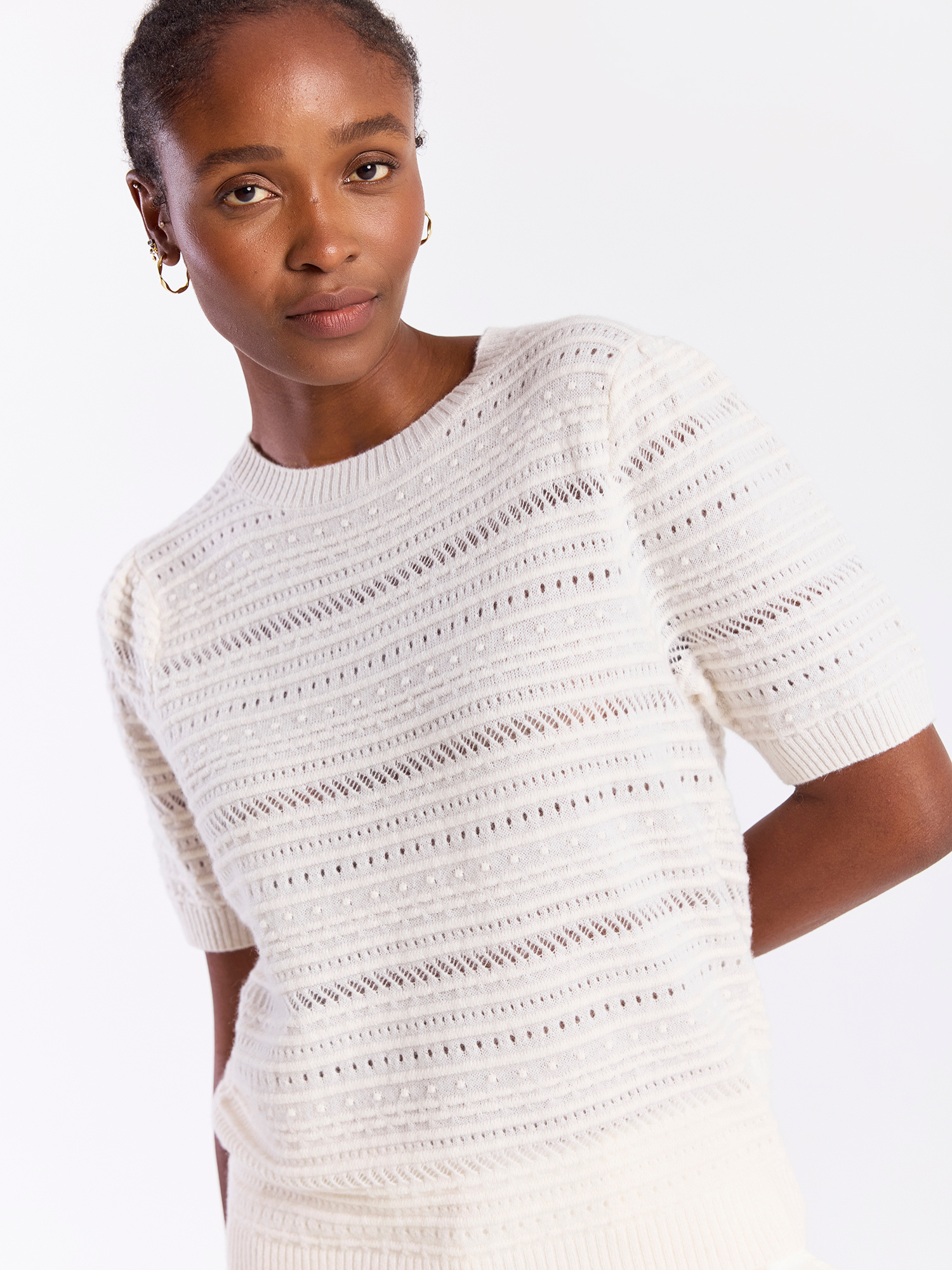 Textured Taylor Cashmere Tee
