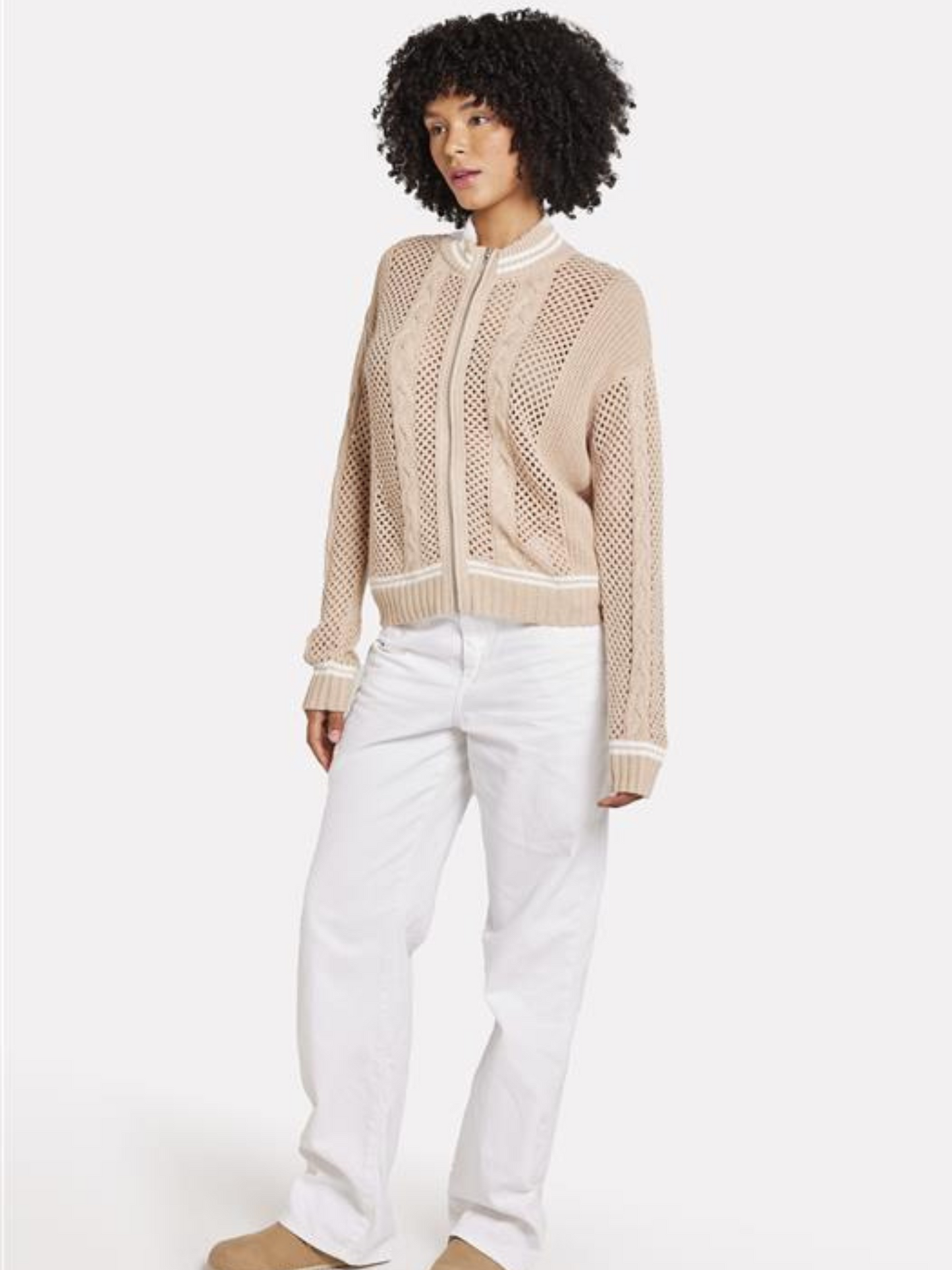 Open Cable Bomber Jacket