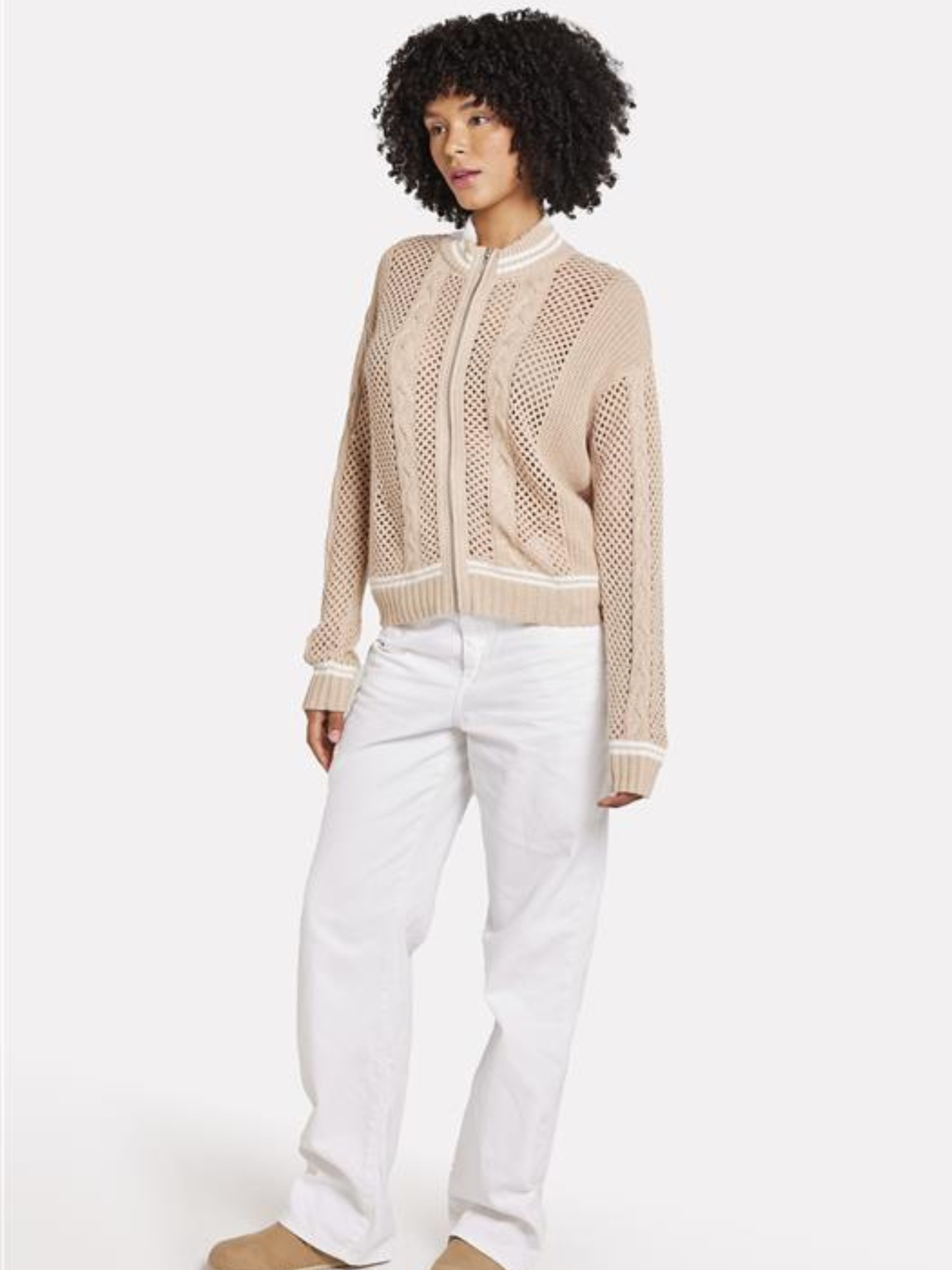 Open Cable Bomber Jacket