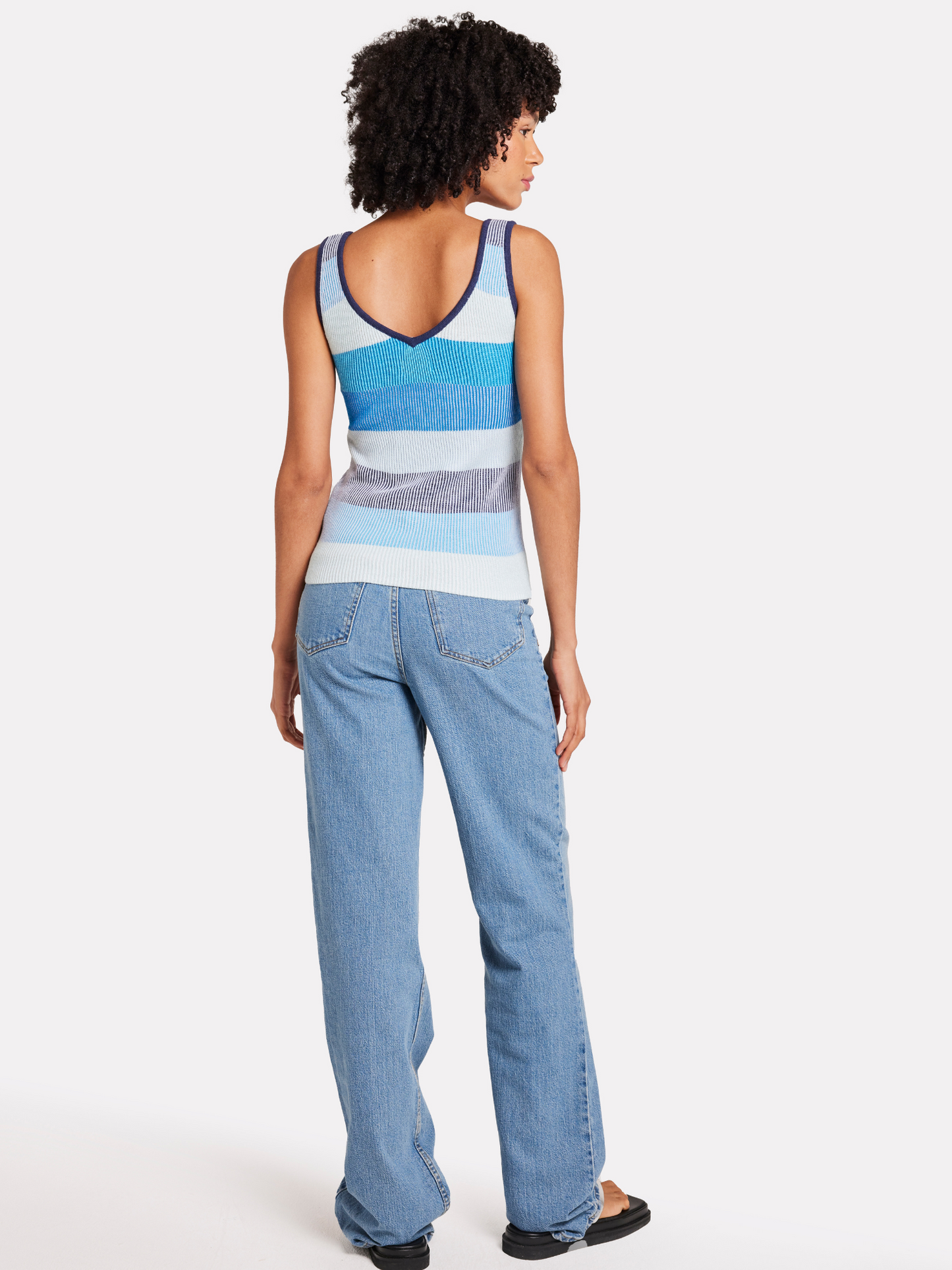 Stripe Plaited Vest
