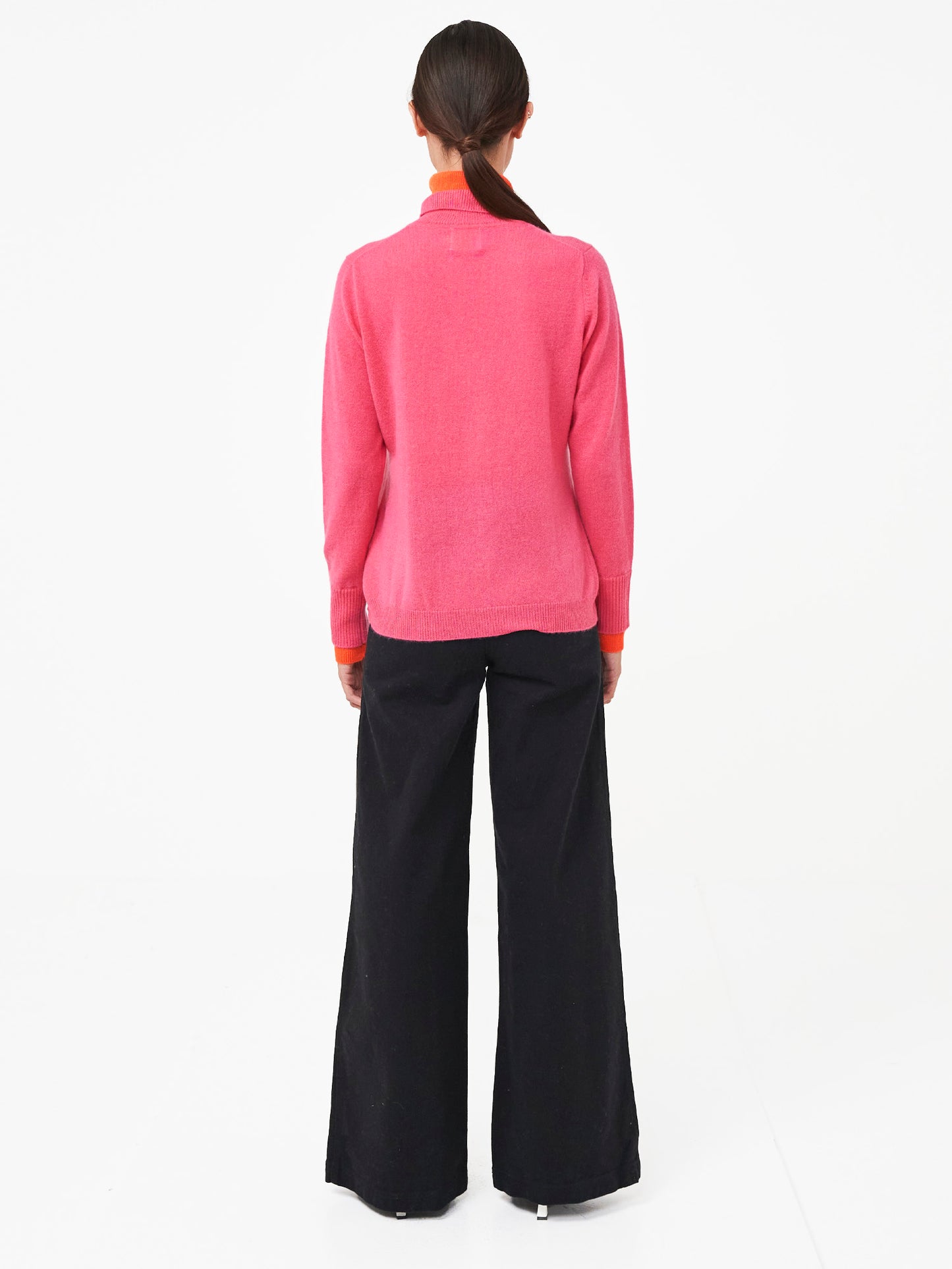 Contrast Roll Neck Jumper