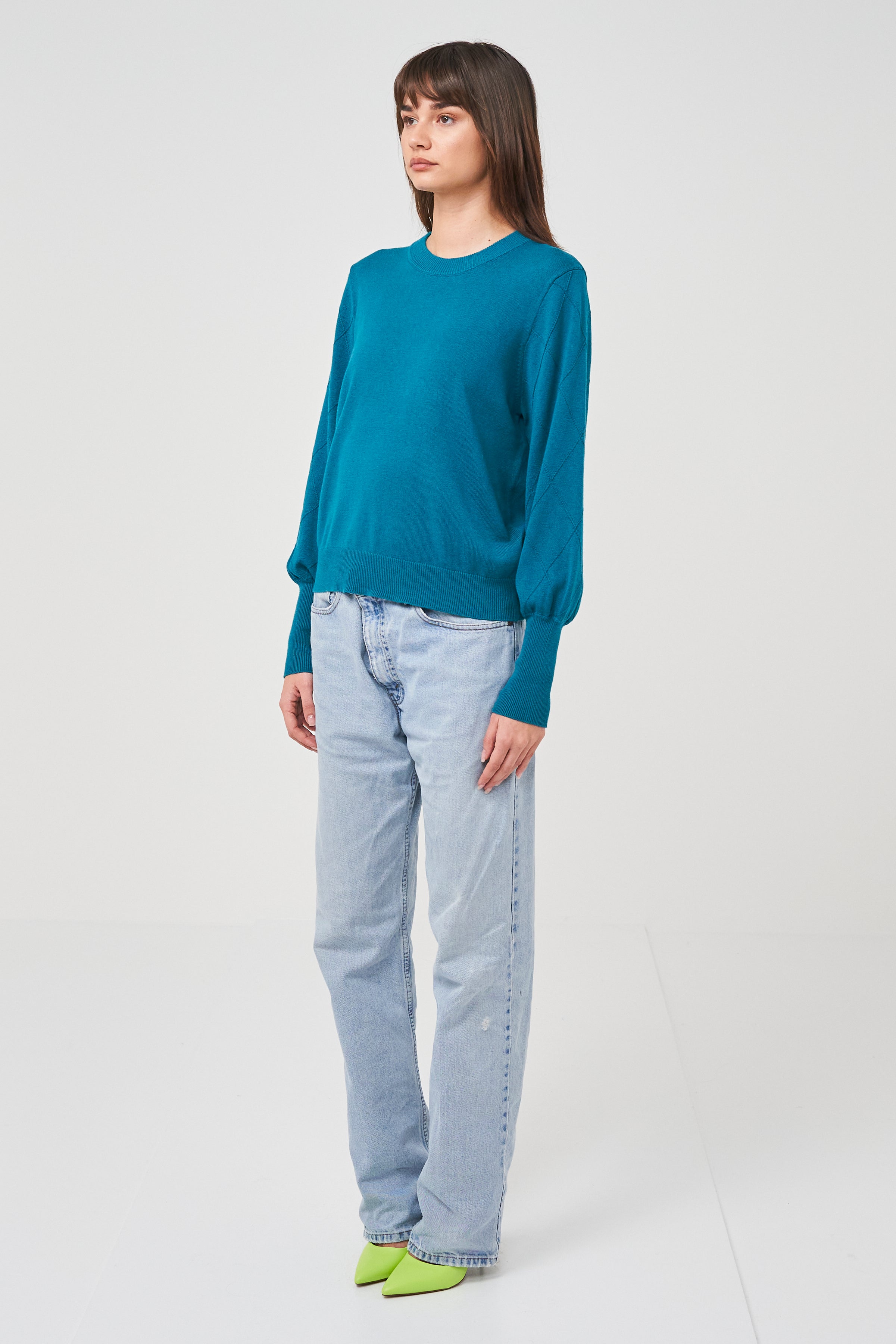 Argyle Exposed Seam Jumper