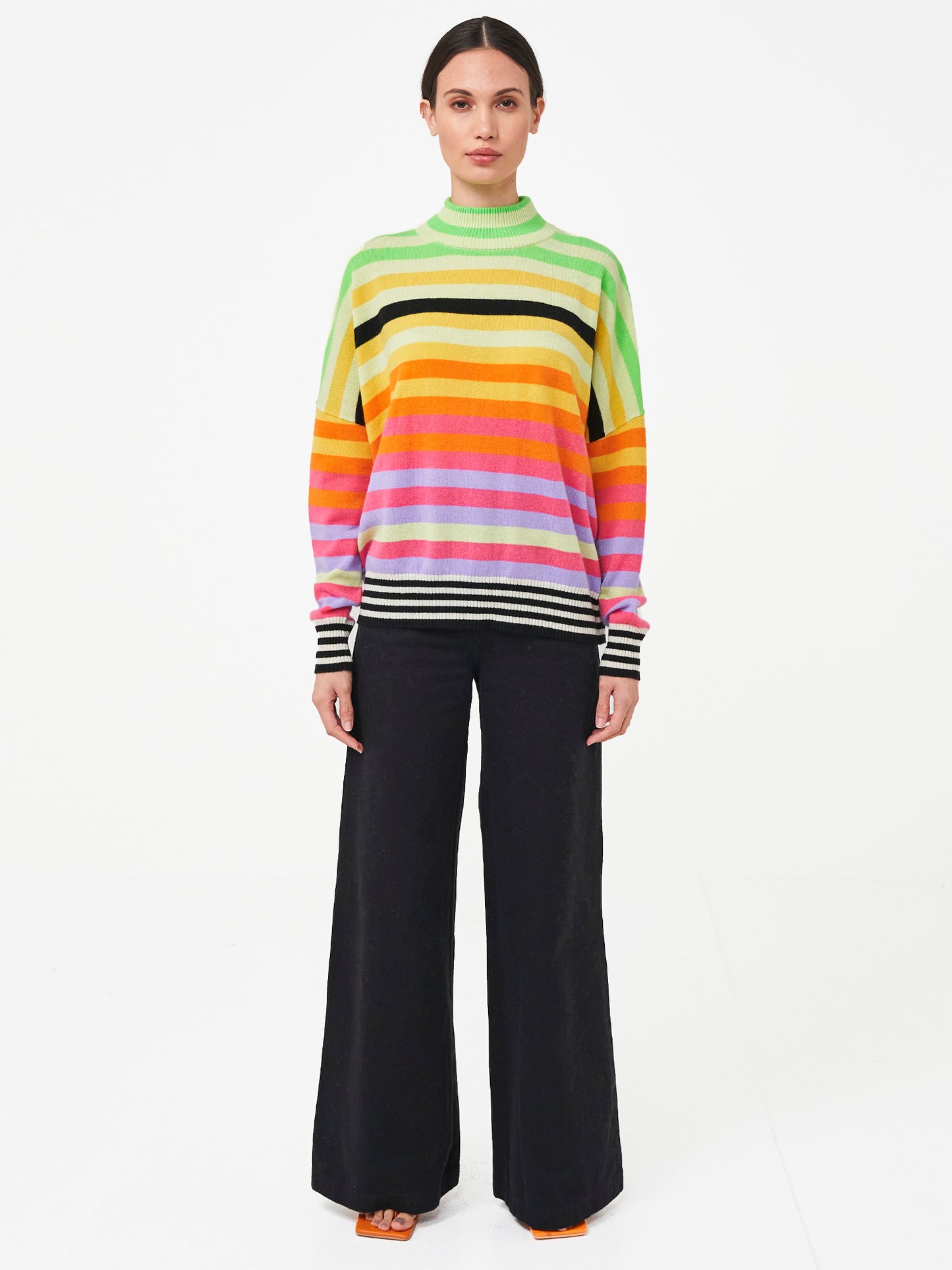 Pop Stripe Funnel Neck Jumper
