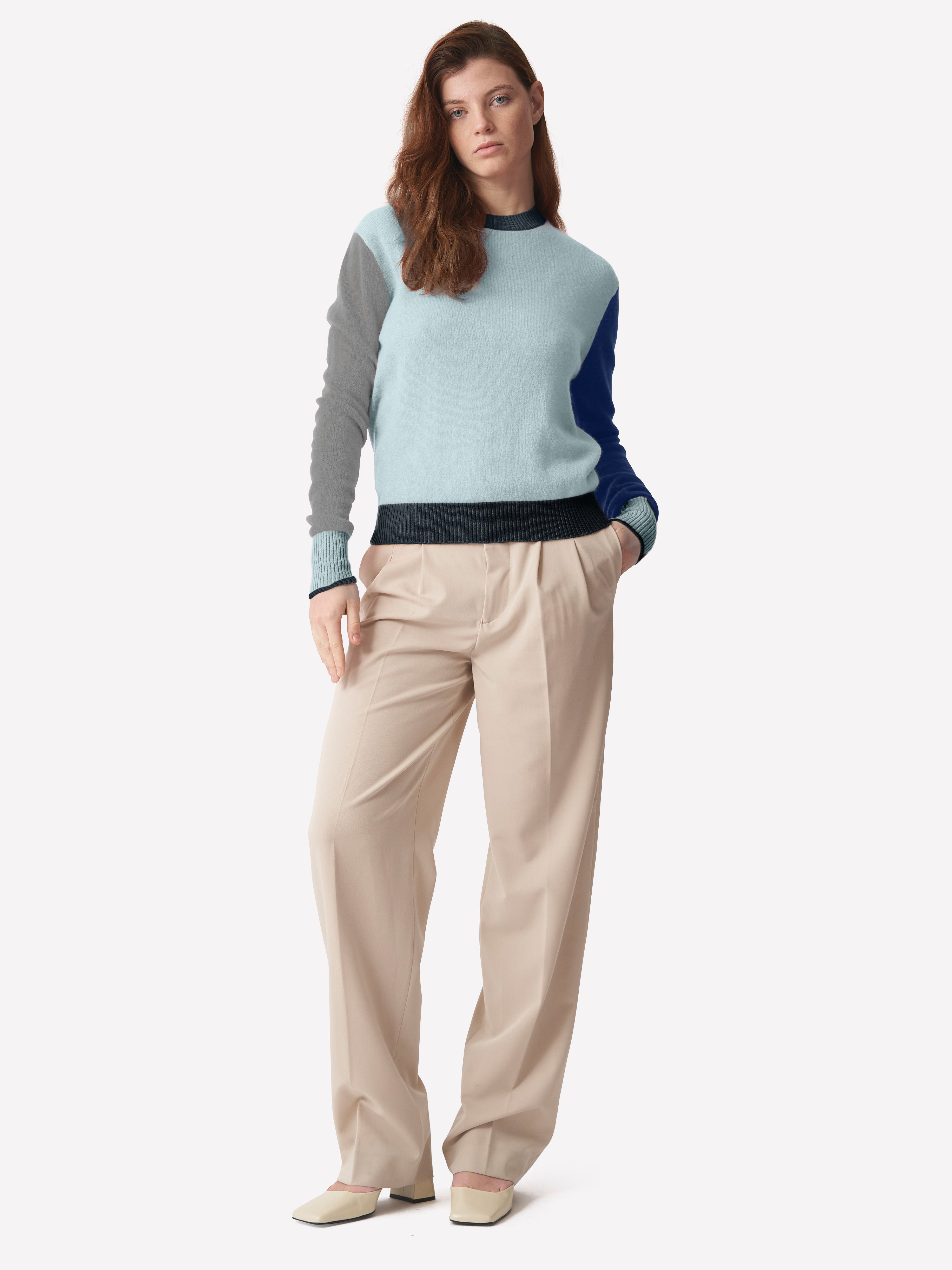 Colourblock Cashmere Jumper