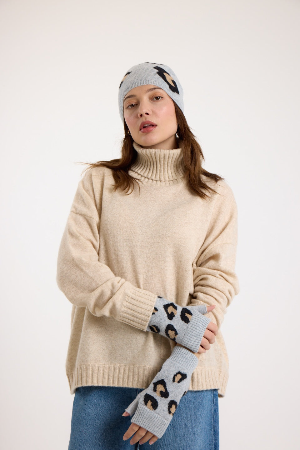 Animal Cashmere Wrist Warmers