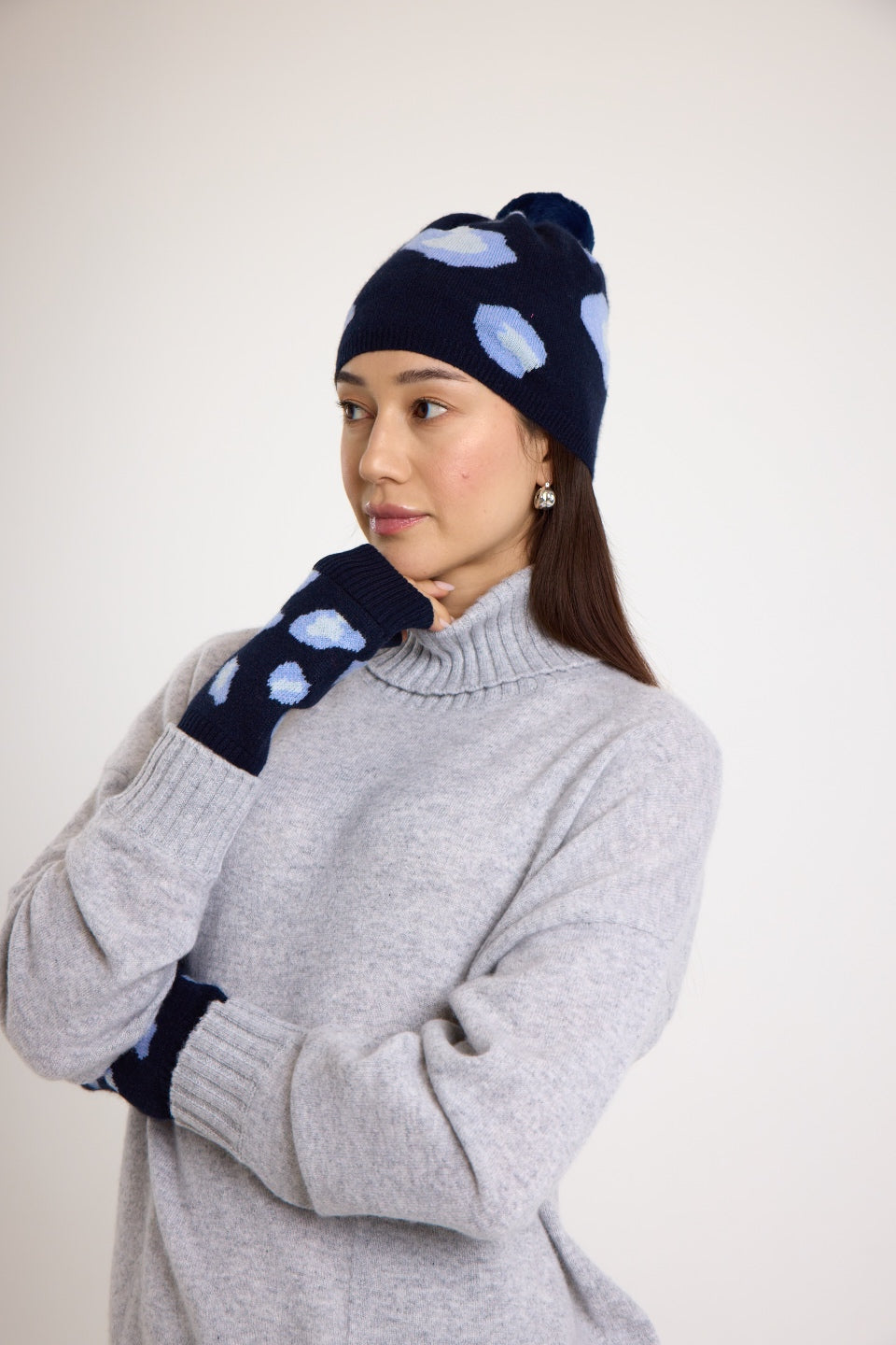 Animal Cashmere Pom Hat