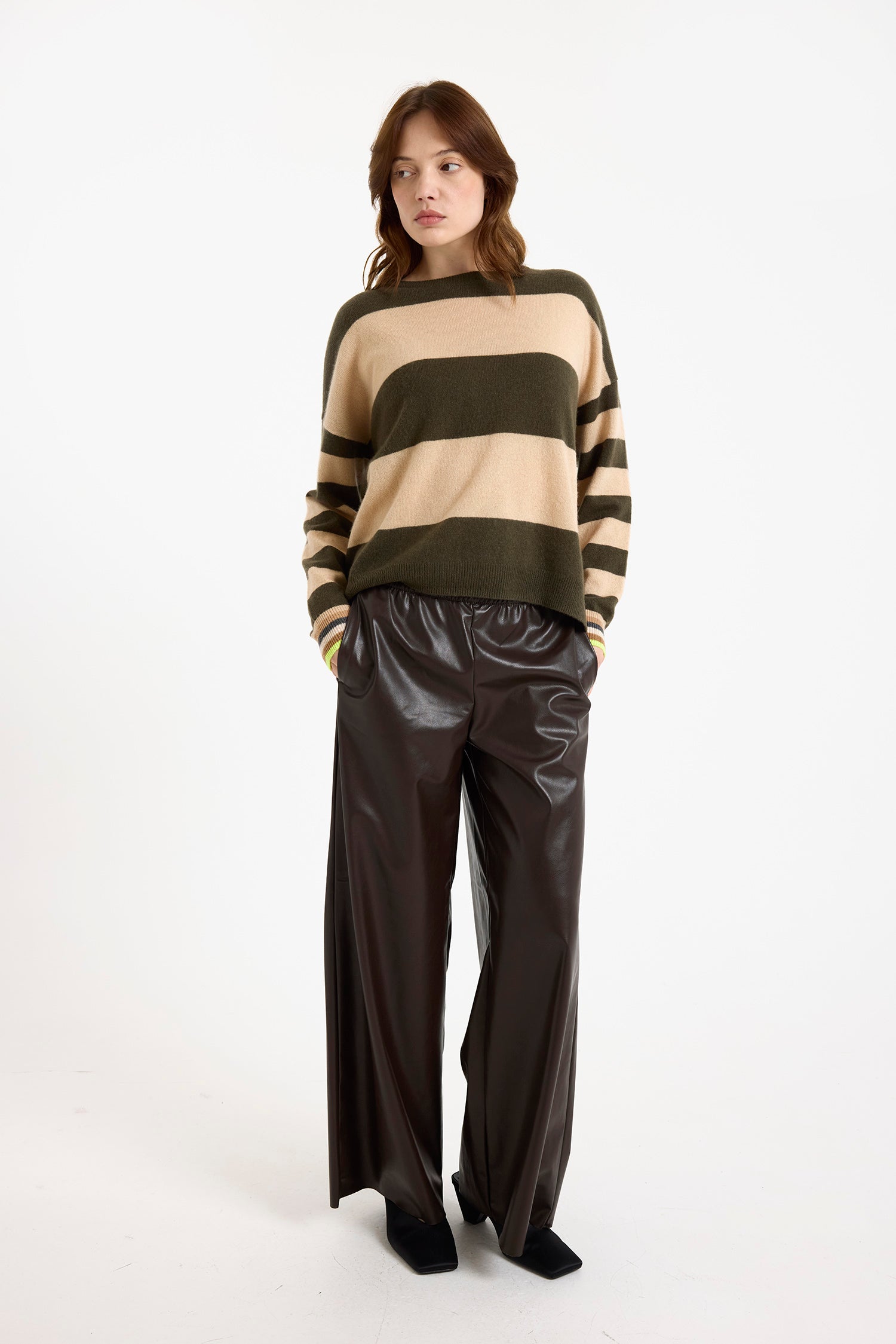 MOLLY STRIPE CASHMERE CREW