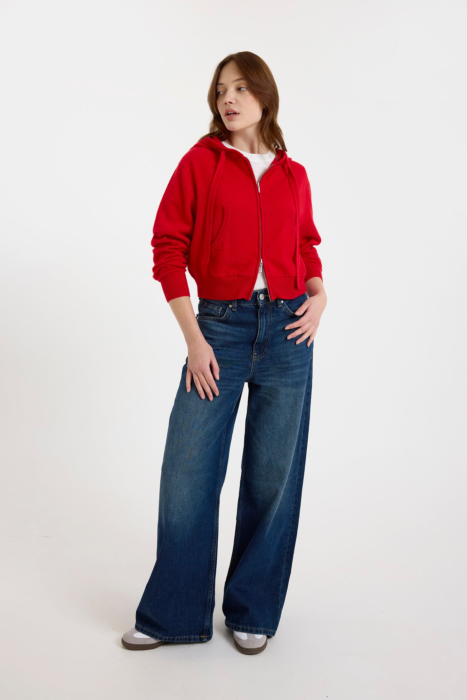 Ruby Cropped Cashmere hoodie