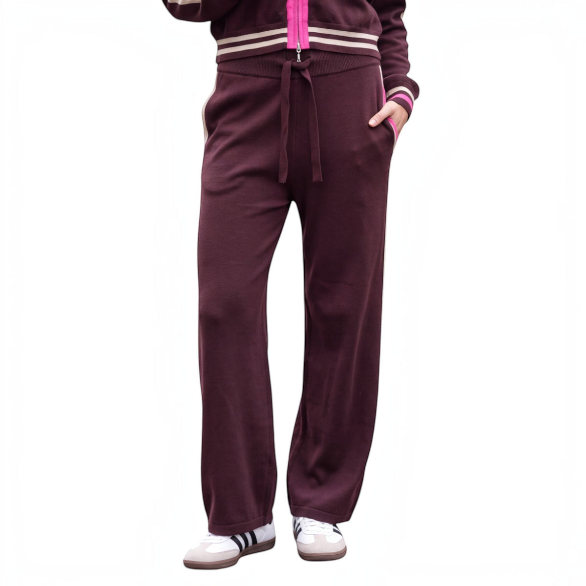 SPORTY STRIPE UP WIDE LEG PANT