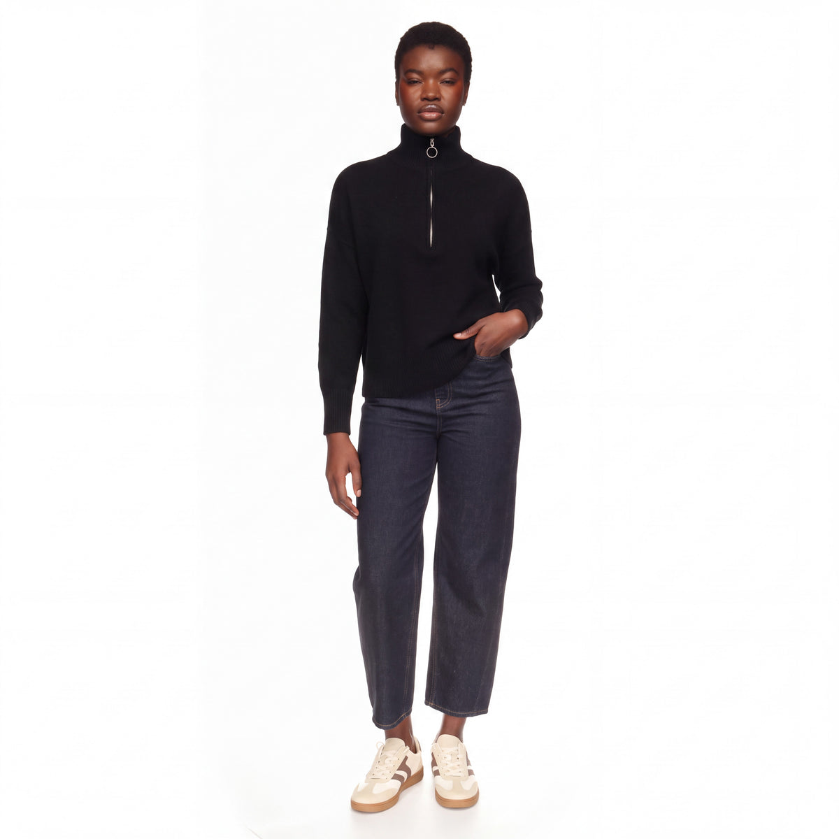 BRYANNA TRIM HALF ZIP